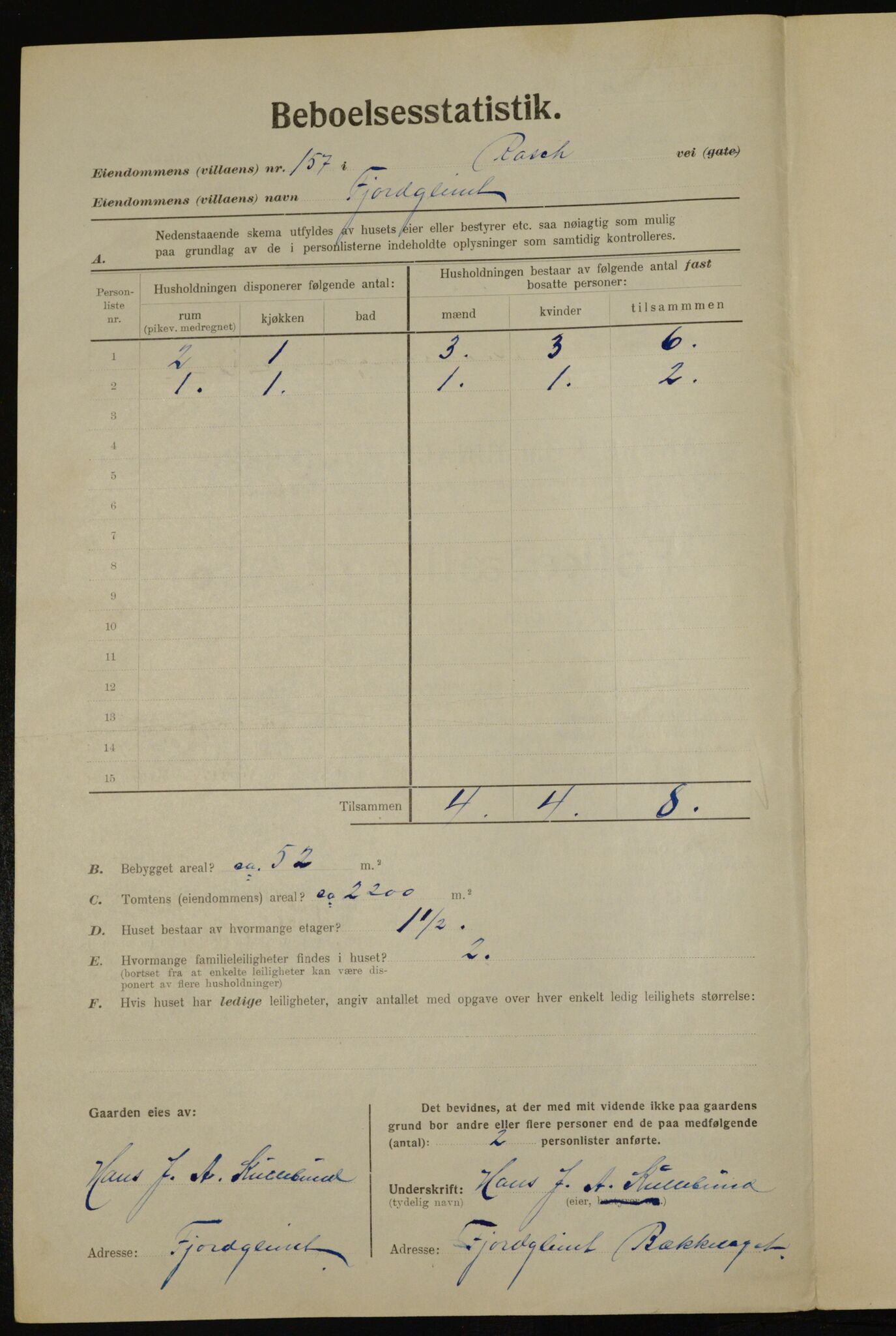 , Municipal Census 1923 for Aker, 1923, p. 43956