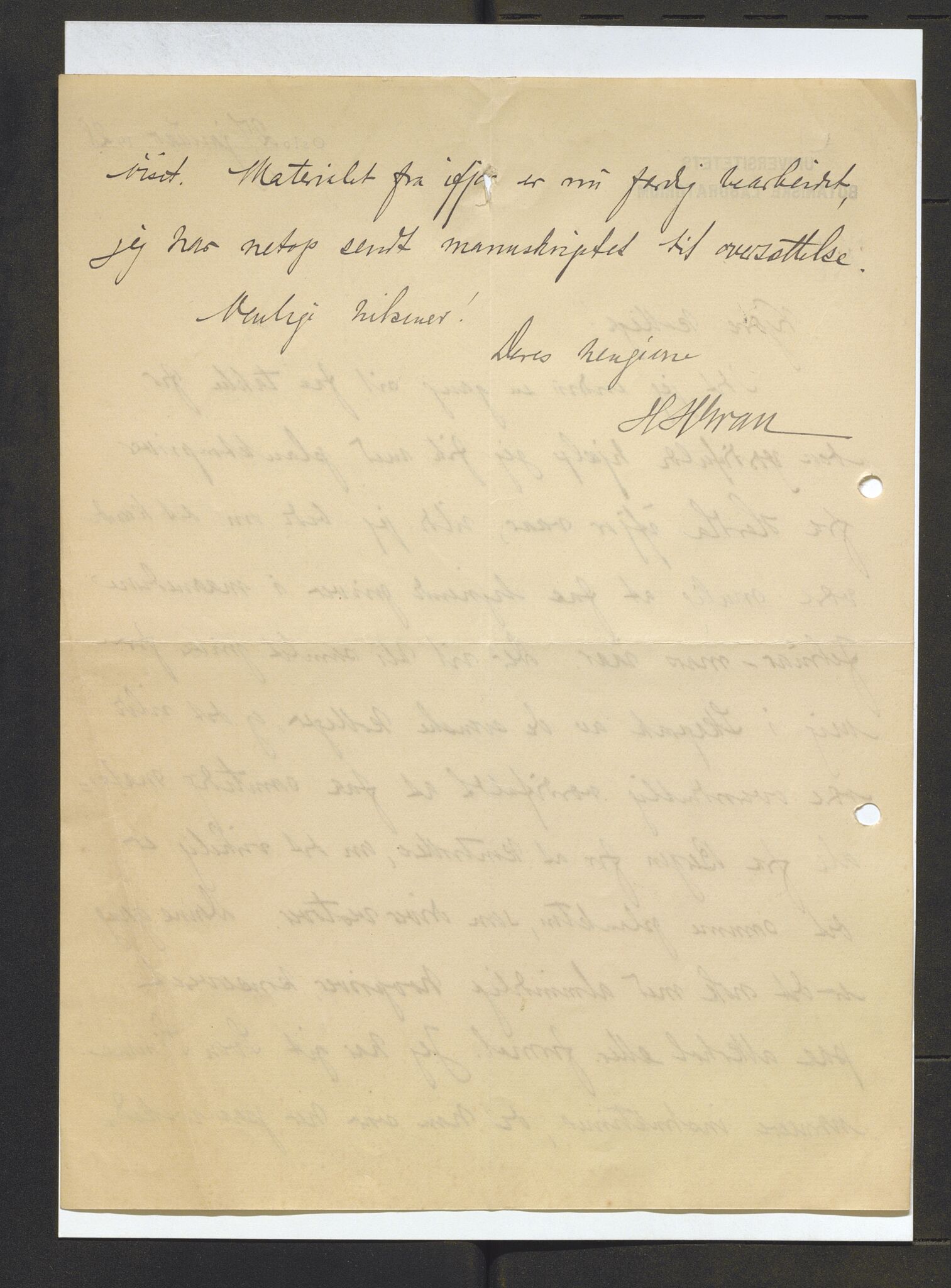 Bergens Museum, AV/SAB-A-17301/13/D/L0002: Korrespondanse , 1928-1940, p. 490