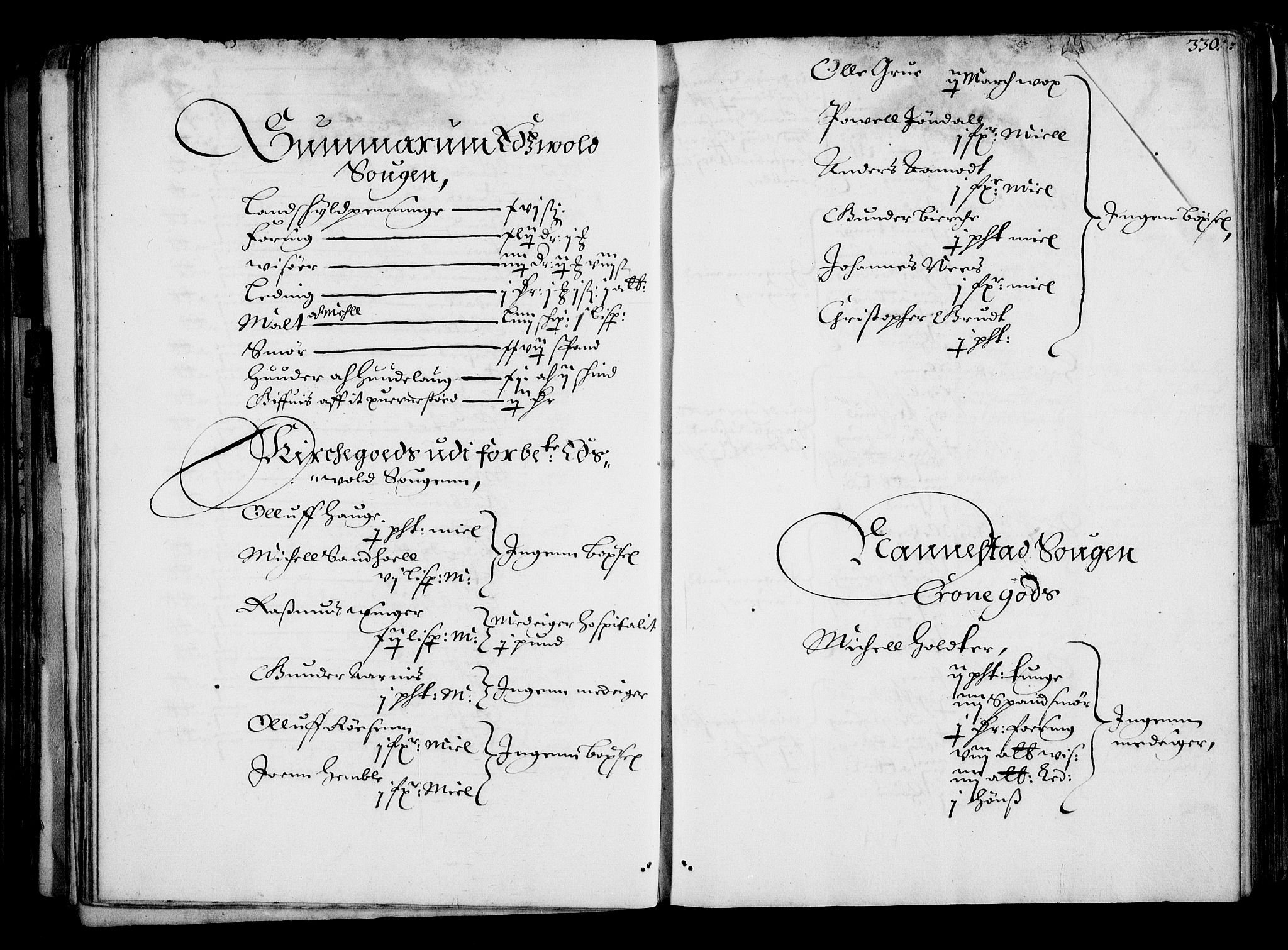 Rentekammeret inntil 1814, Realistisk ordnet avdeling, RA/EA-4070/N/Na/L0001: [XI f]: Akershus stifts jordebok, 1652, p. 329b-330a