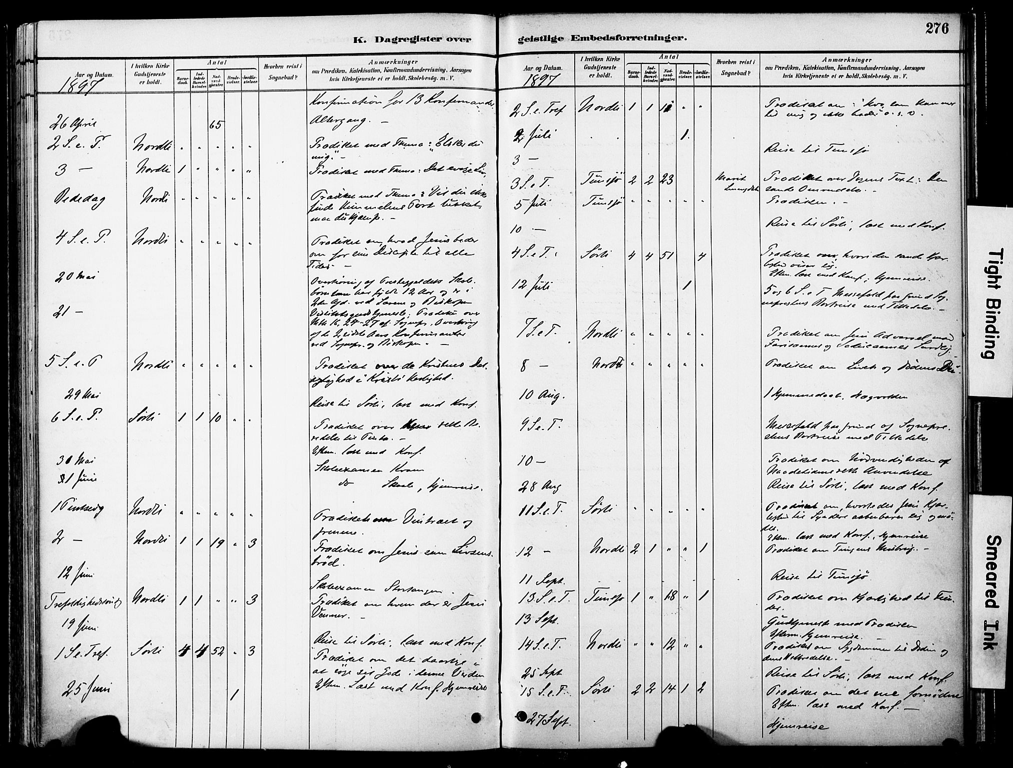 Ministerialprotokoller, klokkerbøker og fødselsregistre - Nord-Trøndelag, AV/SAT-A-1458/755/L0494: Parish register (official) no. 755A03, 1882-1902, p. 276