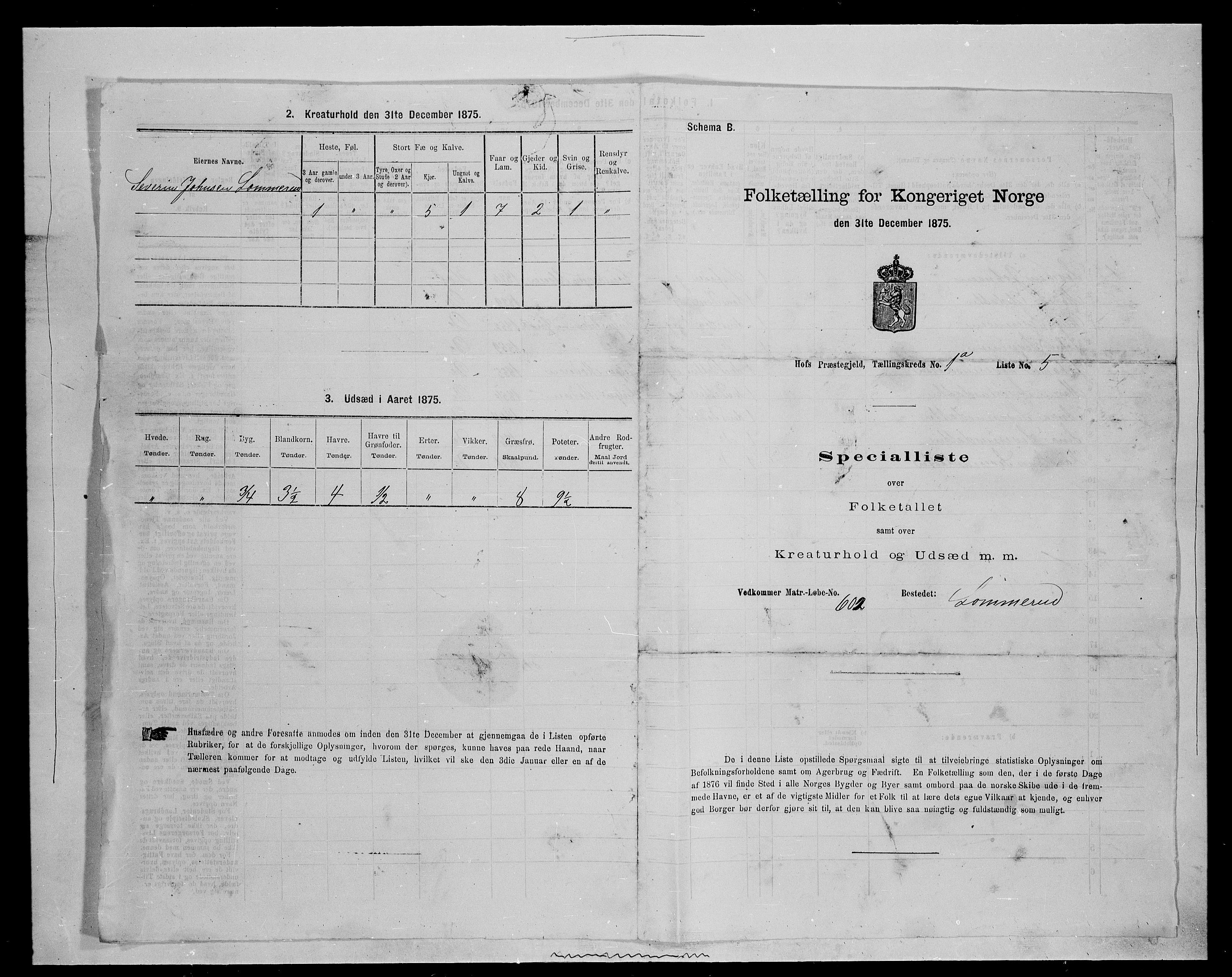 SAH, 1875 census for 0424P Hof, 1875, p. 18