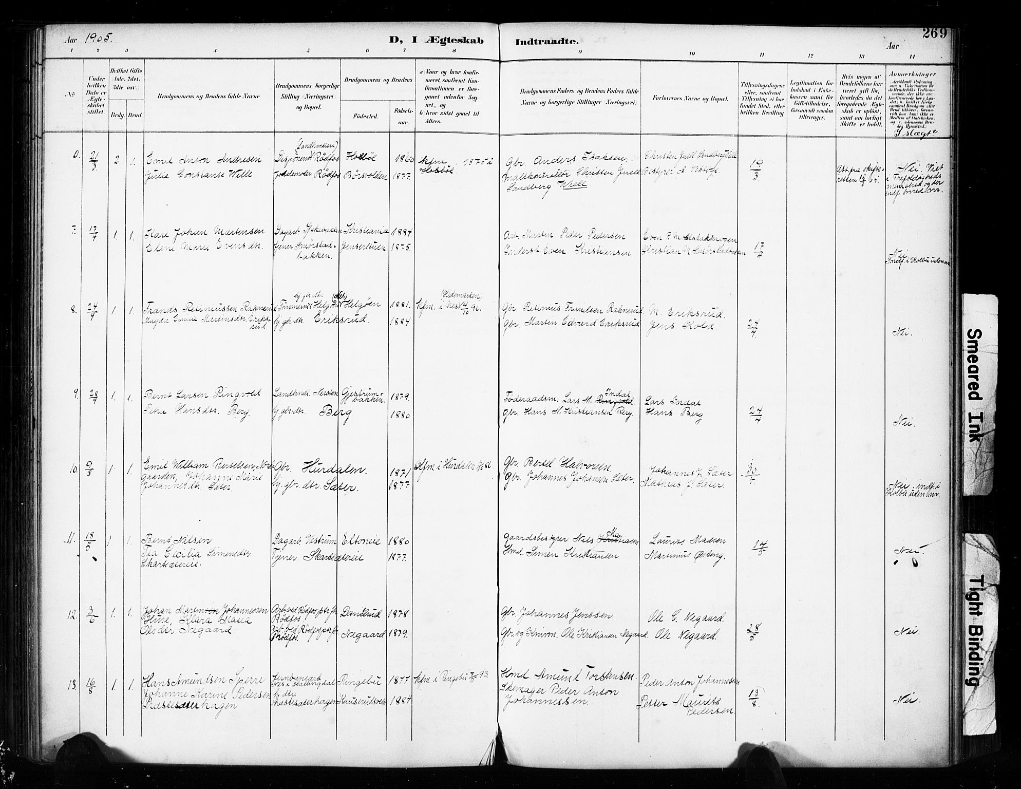 Vestre Toten prestekontor, AV/SAH-PREST-108/H/Ha/Haa/L0011: Parish register (official) no. 11, 1895-1906, p. 269