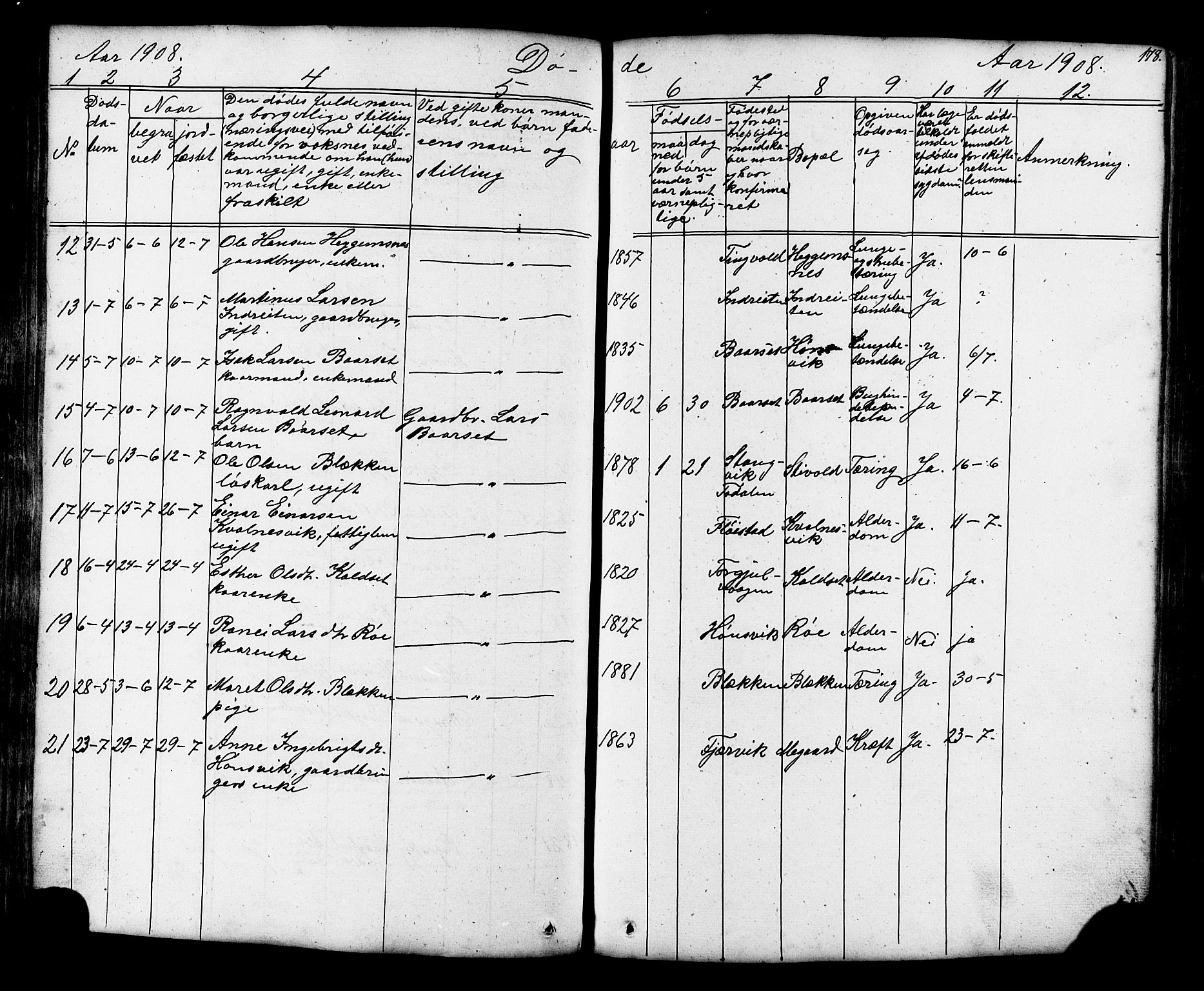 Ministerialprotokoller, klokkerbøker og fødselsregistre - Møre og Romsdal, AV/SAT-A-1454/576/L0890: Parish register (copy) no. 576C01, 1837-1908, p. 178