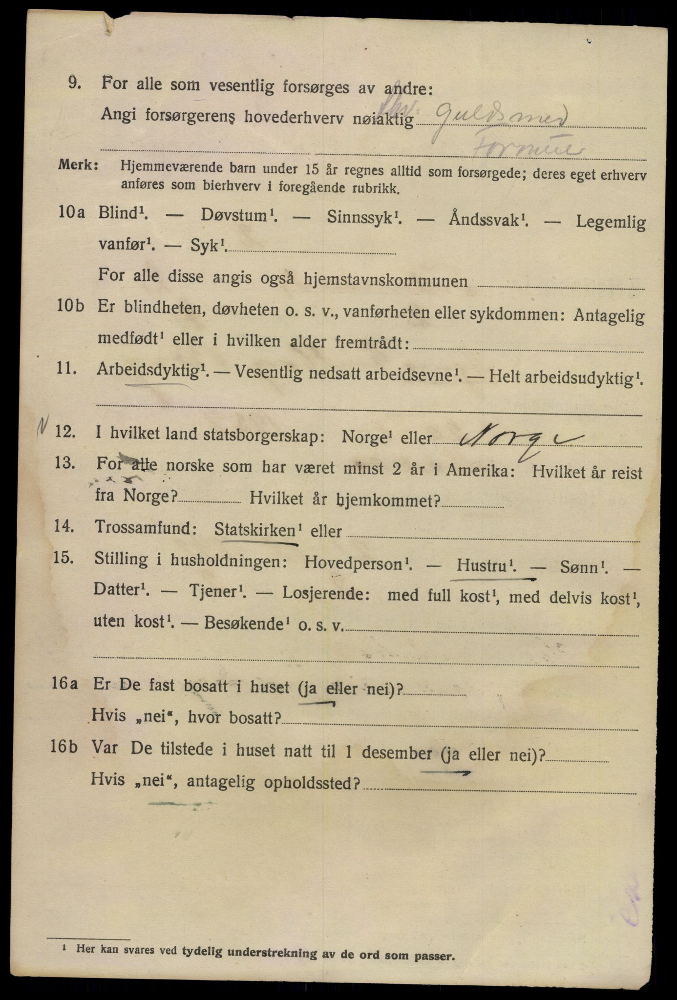 SAO, 1920 census for Kristiania, 1920, p. 581616