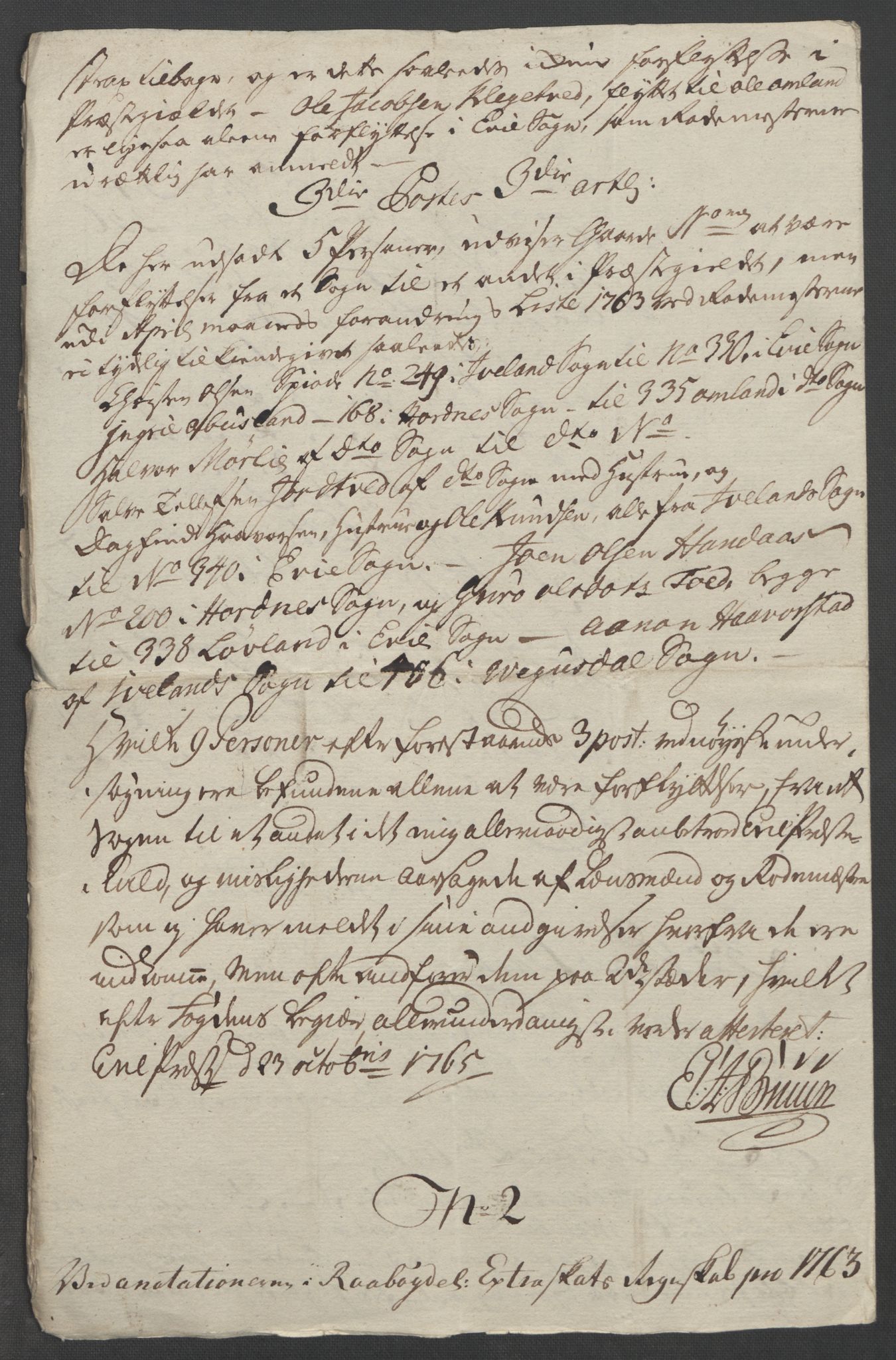 Rentekammeret inntil 1814, Reviderte regnskaper, Fogderegnskap, AV/RA-EA-4092/R40/L2517: Ekstraskatten Råbyggelag, 1762-1763, p. 637