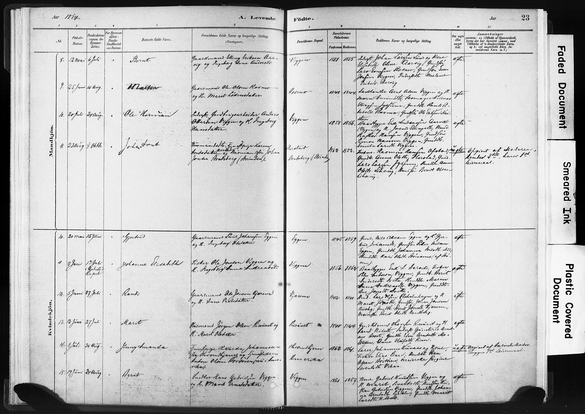 Ministerialprotokoller, klokkerbøker og fødselsregistre - Sør-Trøndelag, SAT/A-1456/665/L0773: Parish register (official) no. 665A08, 1879-1905, p. 23