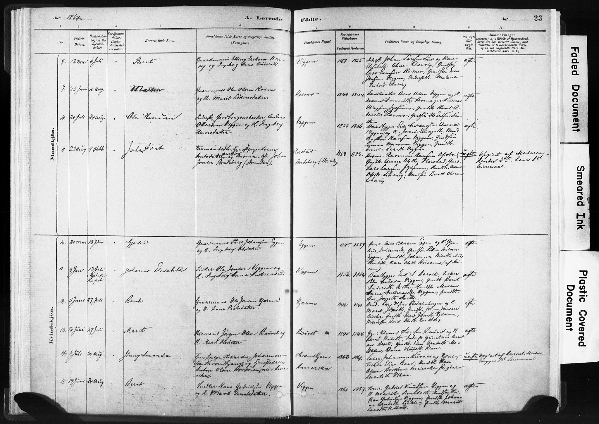 Ministerialprotokoller, klokkerbøker og fødselsregistre - Sør-Trøndelag, AV/SAT-A-1456/665/L0773: Parish register (official) no. 665A08, 1879-1905, p. 23