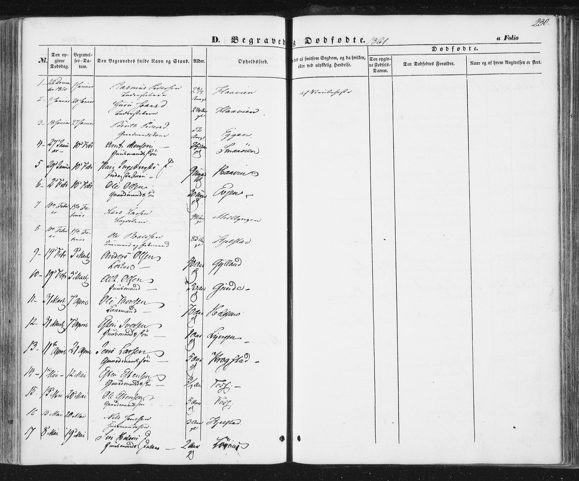 Ministerialprotokoller, klokkerbøker og fødselsregistre - Sør-Trøndelag, SAT/A-1456/692/L1103: Parish register (official) no. 692A03, 1849-1870, p. 230