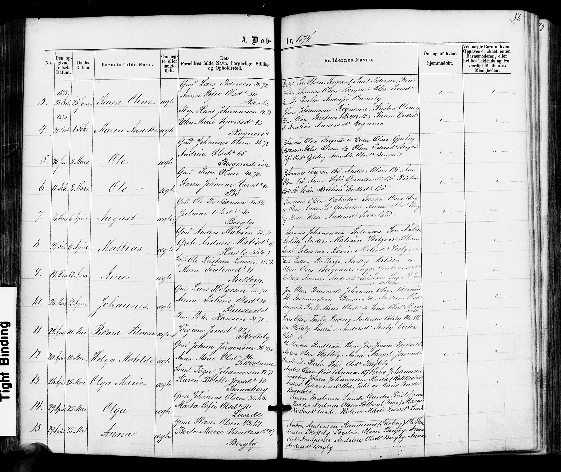 Varteig prestekontor Kirkebøker, AV/SAO-A-10447a/F/Fa/L0001: Parish register (official) no. 1, 1861-1877, p. 56