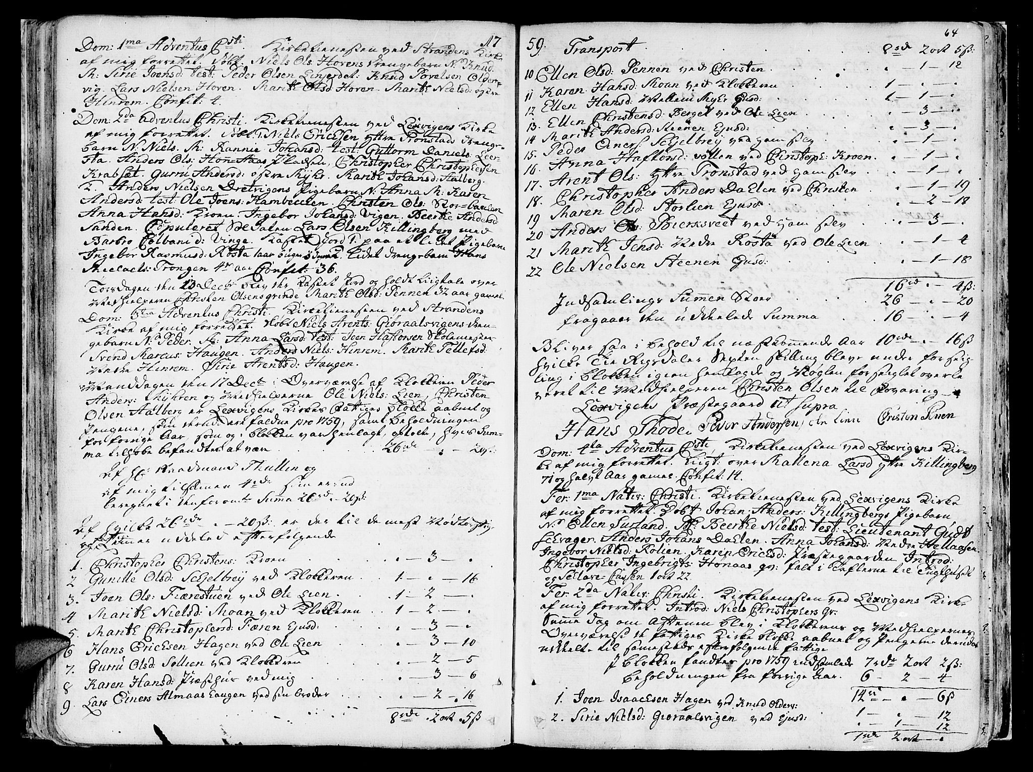 Ministerialprotokoller, klokkerbøker og fødselsregistre - Nord-Trøndelag, SAT/A-1458/701/L0003: Parish register (official) no. 701A03, 1751-1783, p. 64