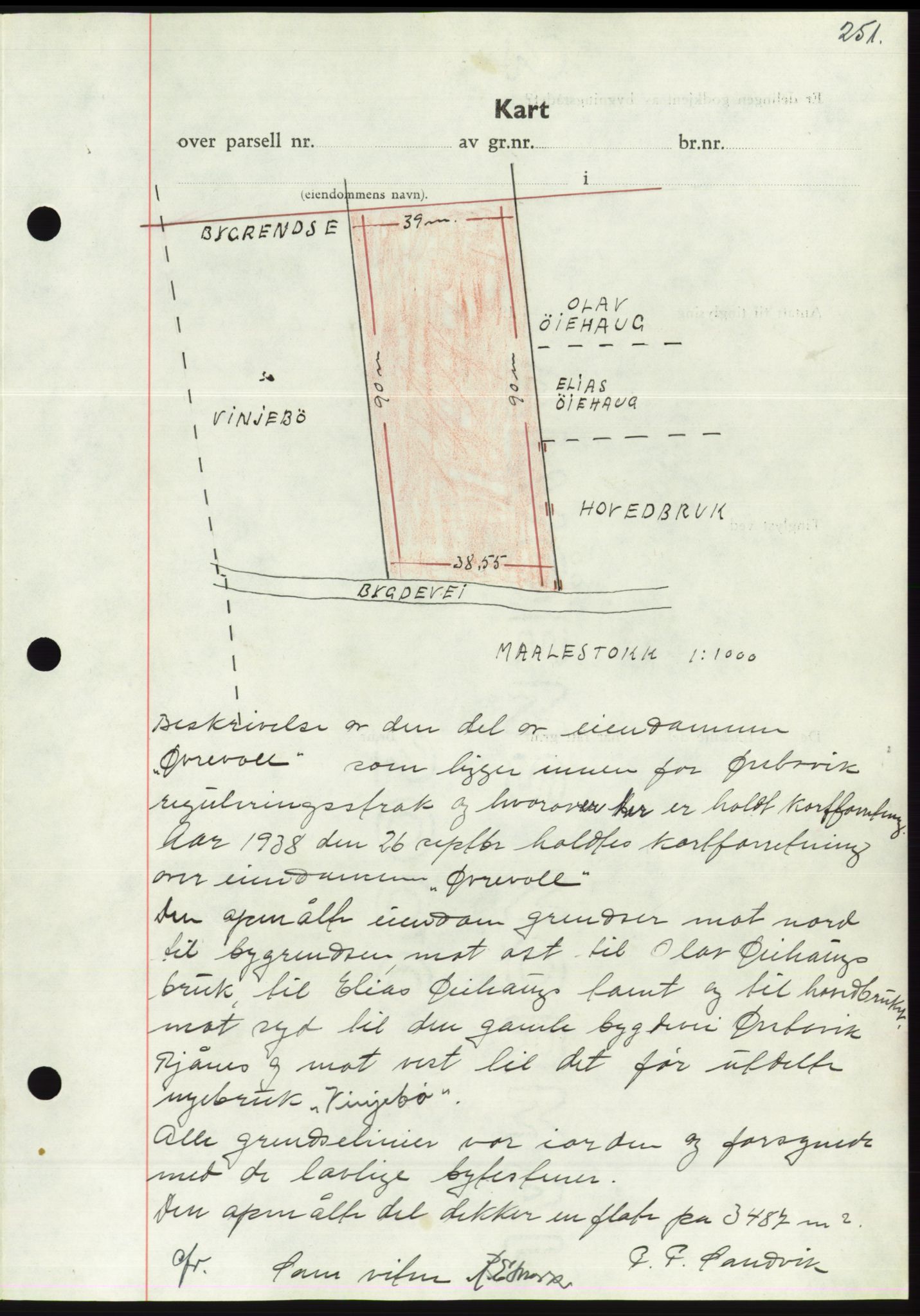 Søre Sunnmøre sorenskriveri, AV/SAT-A-4122/1/2/2C/L0066: Mortgage book no. 60, 1938-1938, Diary no: : 1392/1938