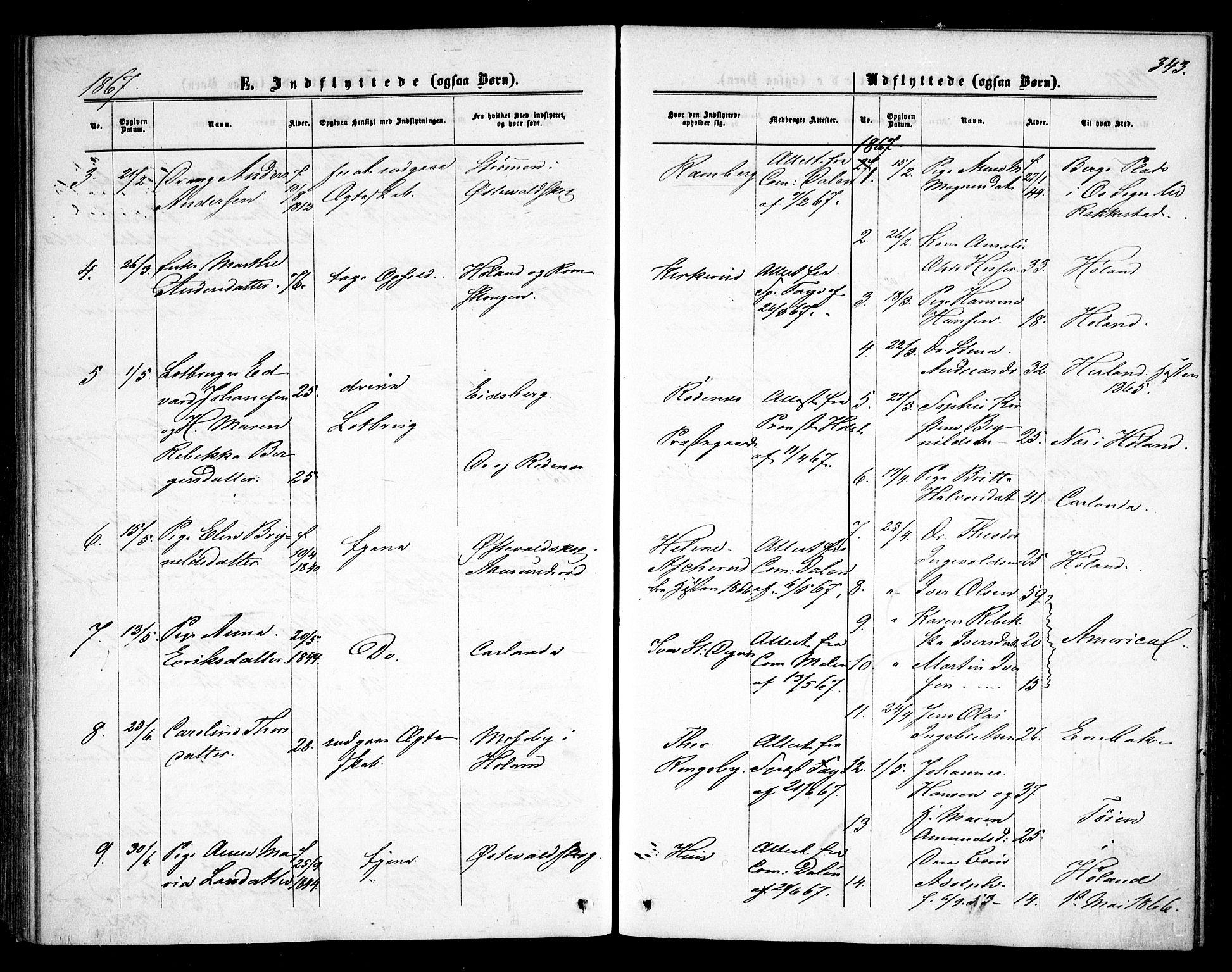 Rødenes prestekontor Kirkebøker, AV/SAO-A-2005/F/Fa/L0007: Parish register (official) no. I 7, 1860-1869, p. 343