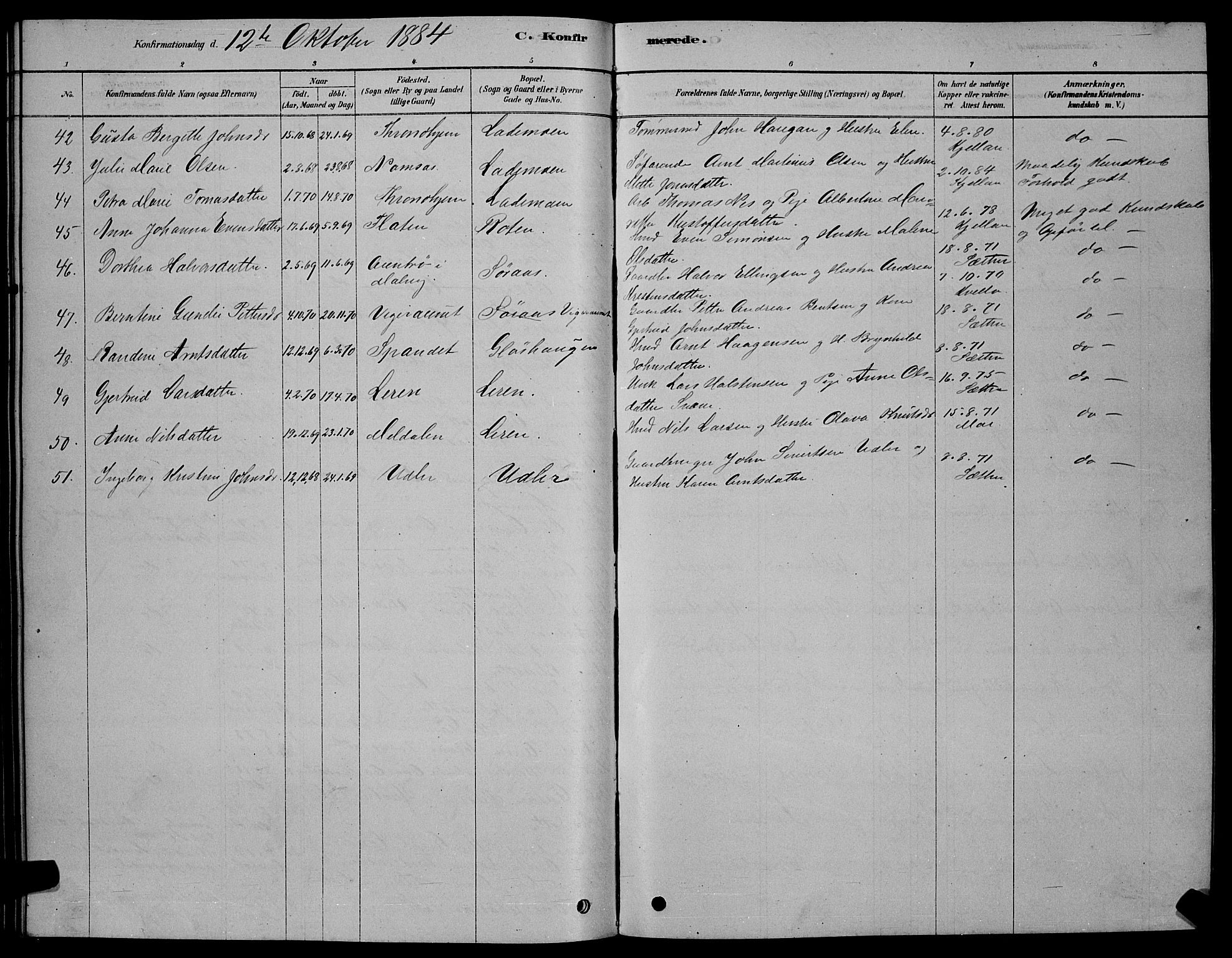 Ministerialprotokoller, klokkerbøker og fødselsregistre - Sør-Trøndelag, AV/SAT-A-1456/606/L0312: Parish register (copy) no. 606C08, 1878-1894