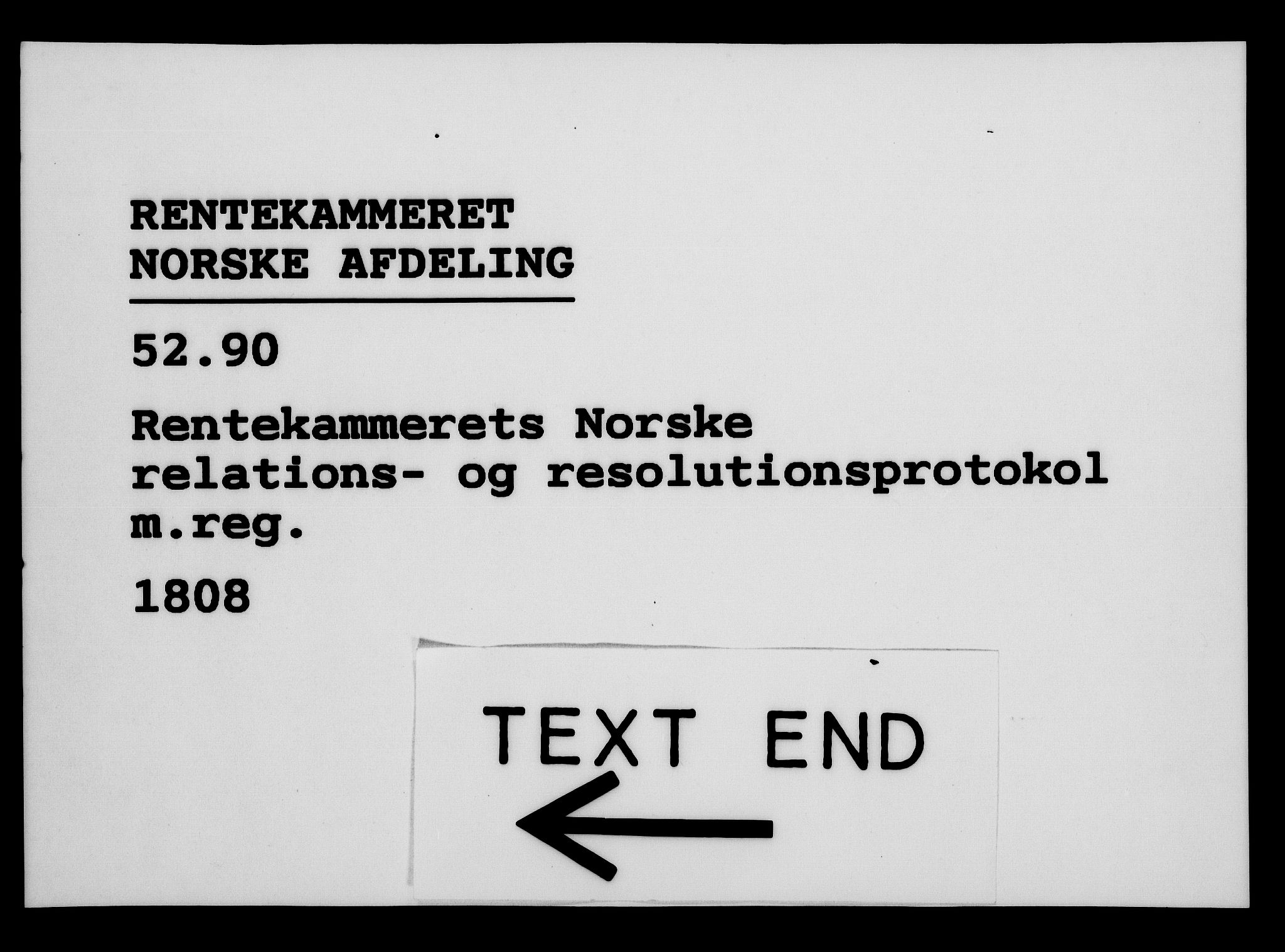 Rentekammeret, Kammerkanselliet, AV/RA-EA-3111/G/Gf/Gfa/L0090: Norsk relasjons- og resolusjonsprotokoll (merket RK 52.90), 1808, p. 599