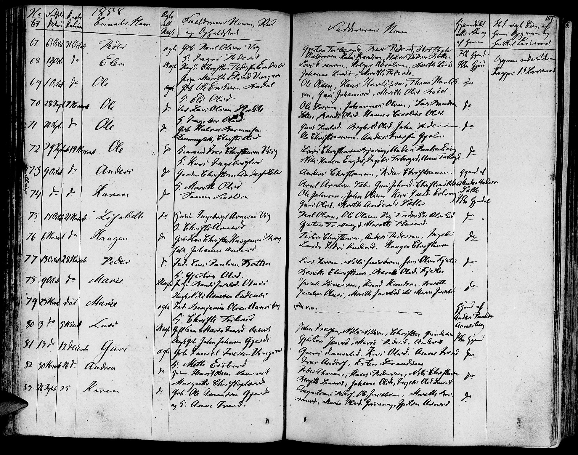 Ministerialprotokoller, klokkerbøker og fødselsregistre - Møre og Romsdal, AV/SAT-A-1454/578/L0904: Parish register (official) no. 578A03, 1836-1858, p. 107