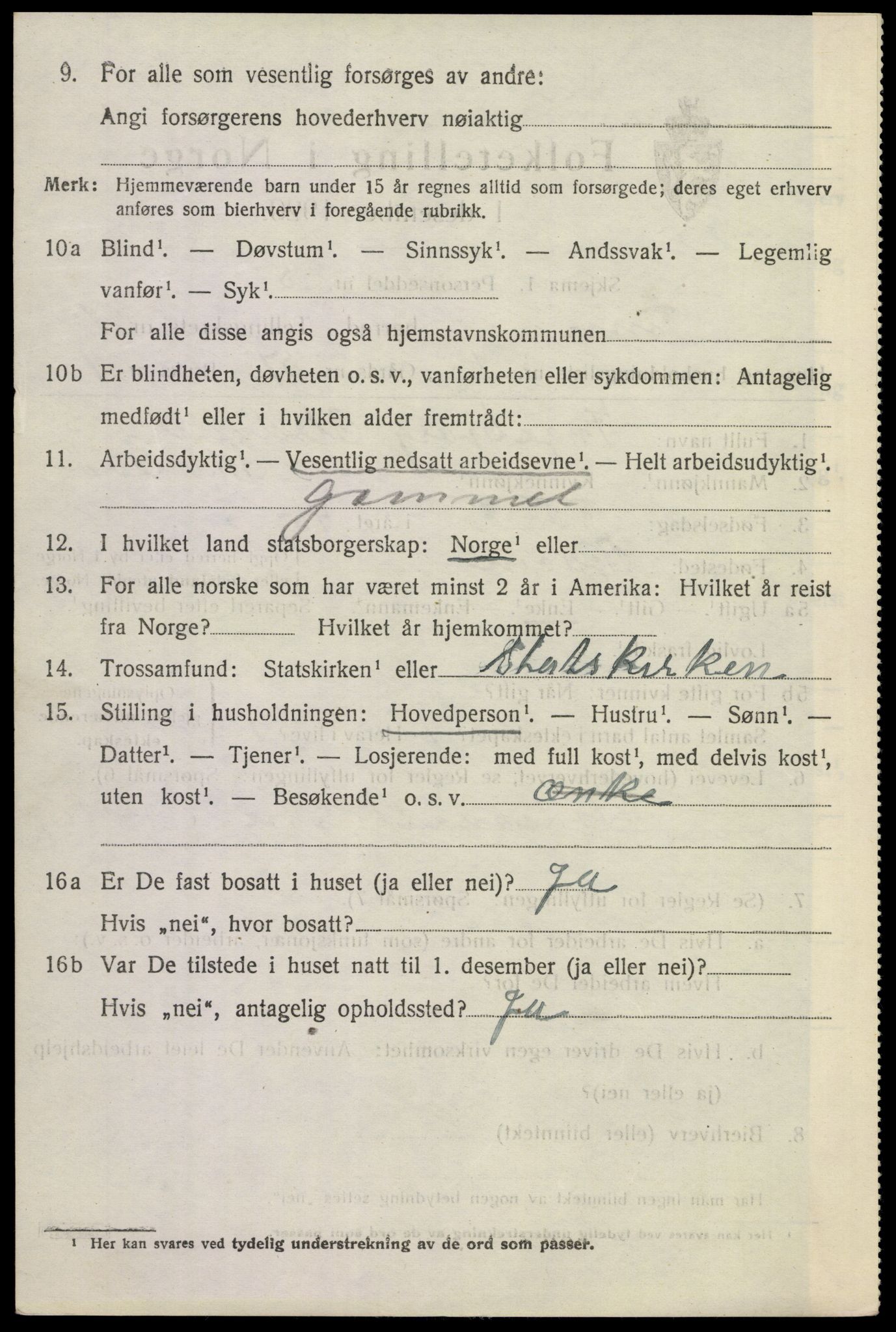 SAKO, 1920 census for Tinn, 1920, p. 2697