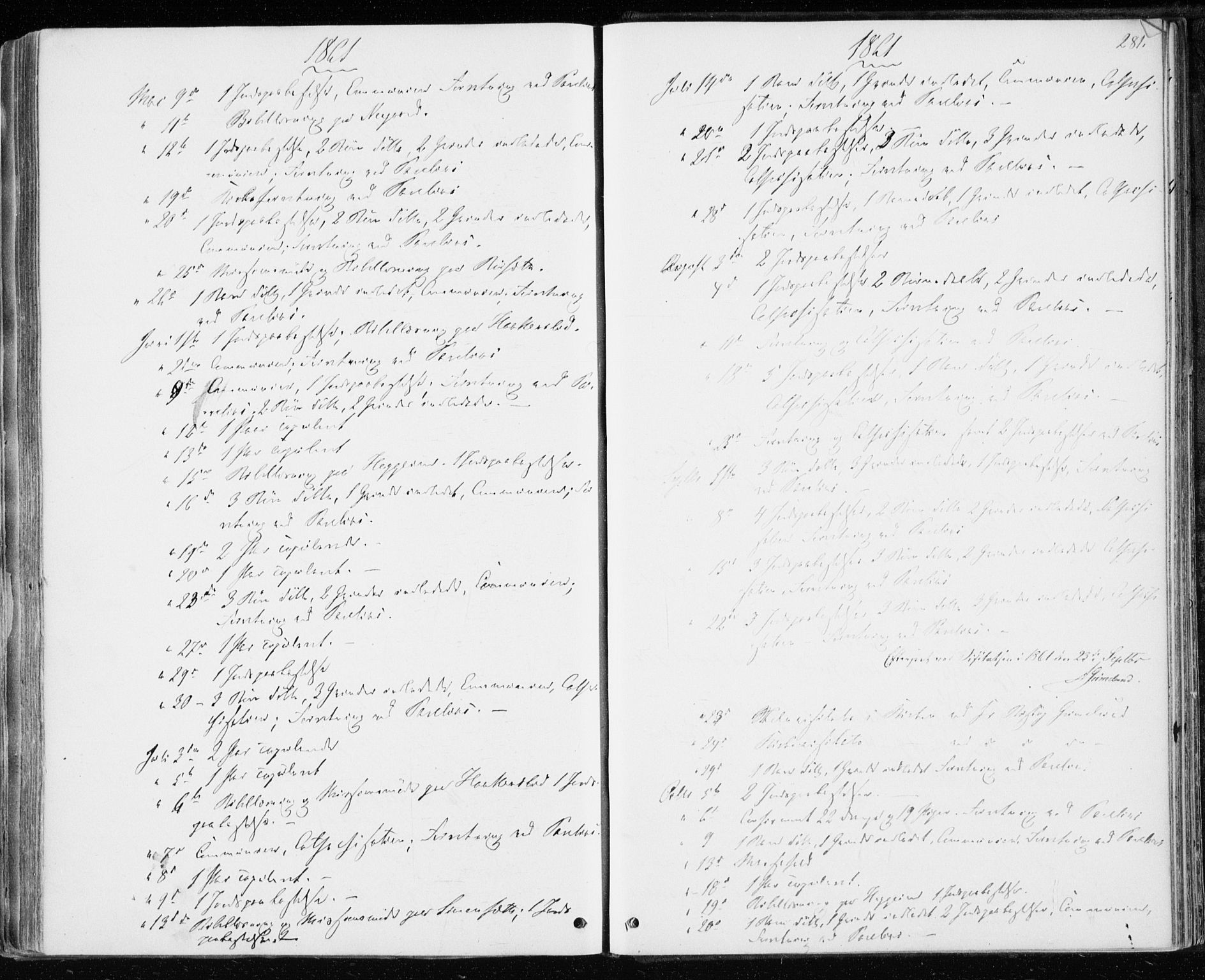 Ministerialprotokoller, klokkerbøker og fødselsregistre - Møre og Romsdal, AV/SAT-A-1454/598/L1067: Parish register (official) no. 598A01, 1858-1871, p. 281