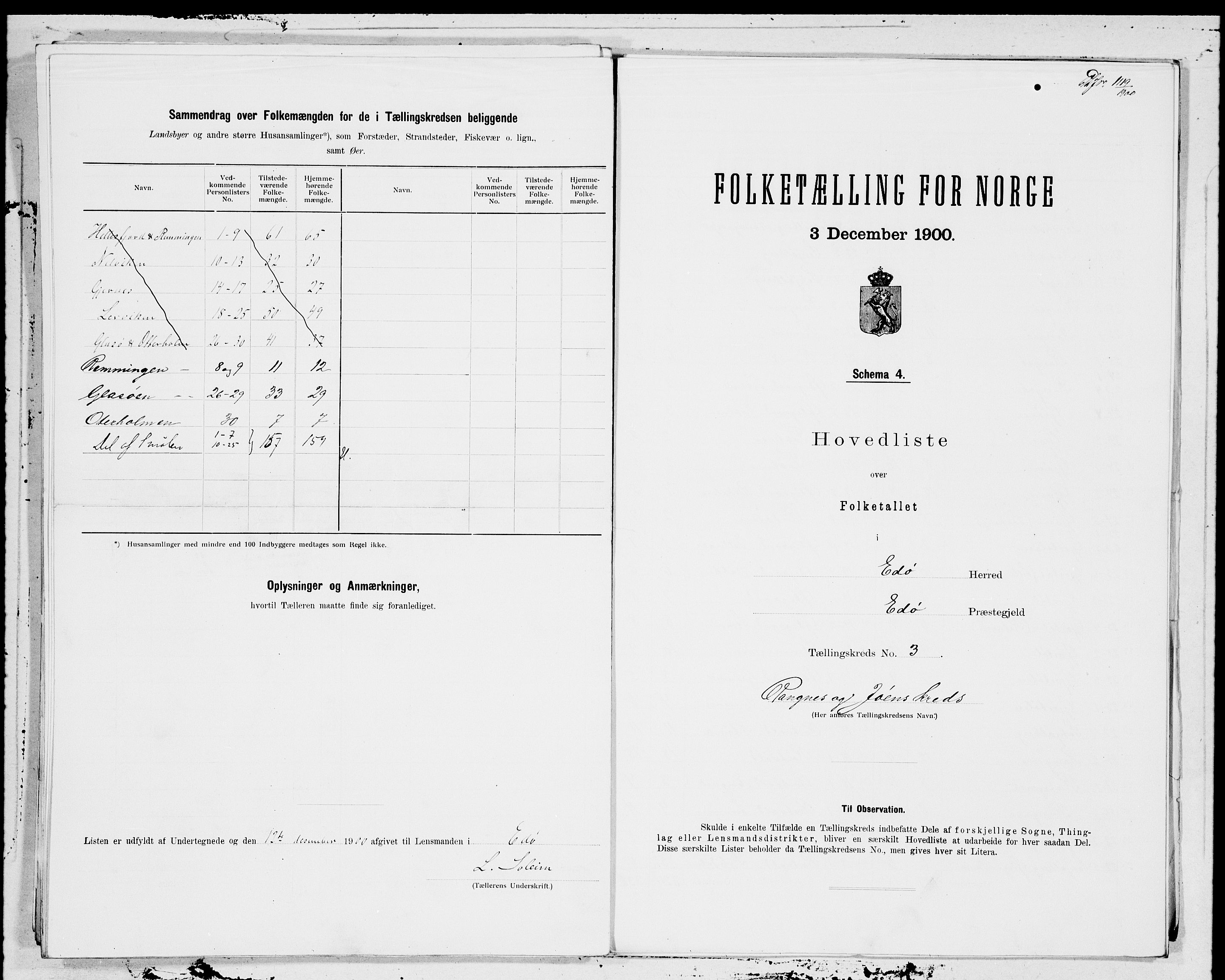 SAT, 1900 census for Edøy, 1900, p. 6