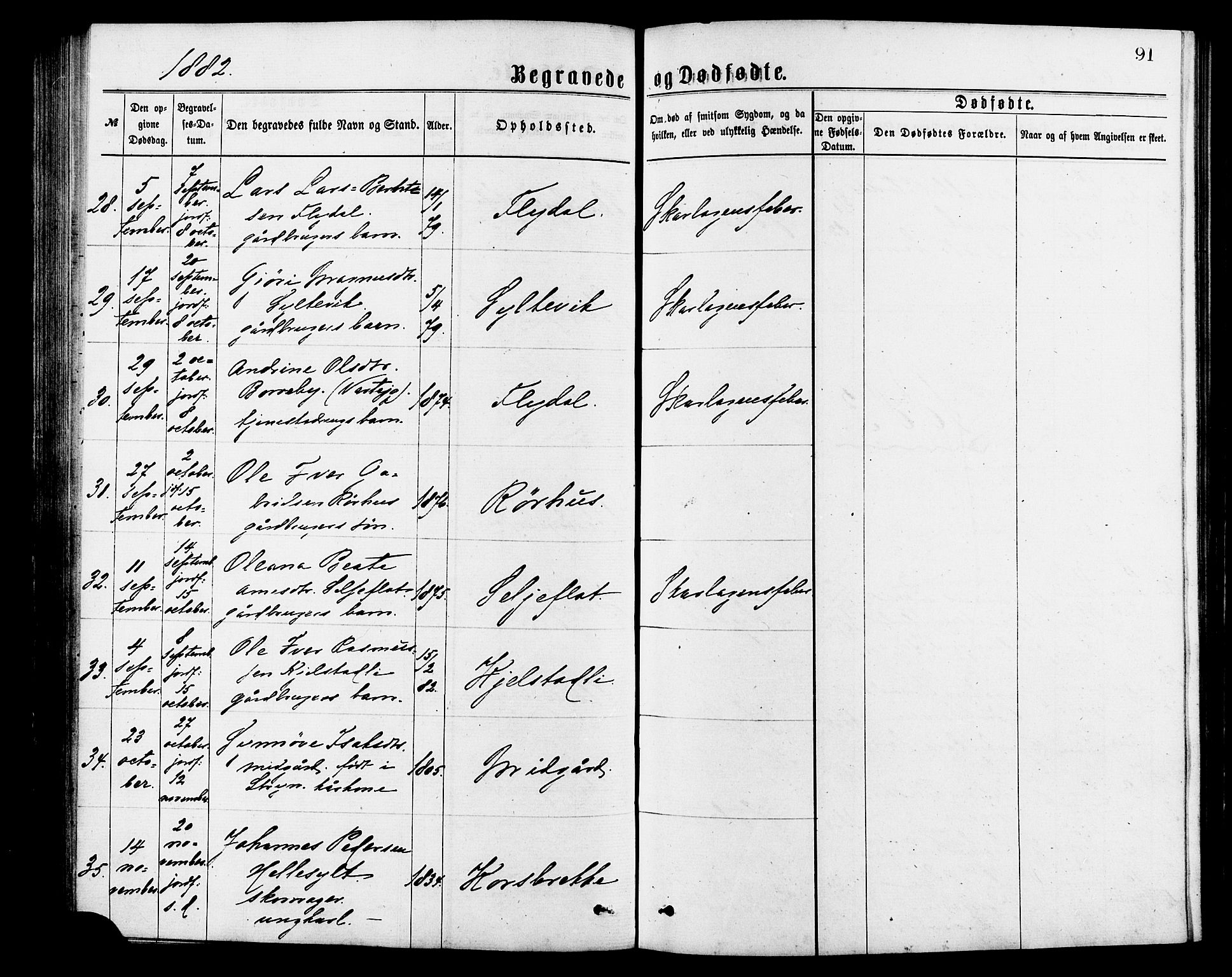 Ministerialprotokoller, klokkerbøker og fødselsregistre - Møre og Romsdal, AV/SAT-A-1454/517/L0227: Parish register (official) no. 517A07, 1870-1886, p. 91