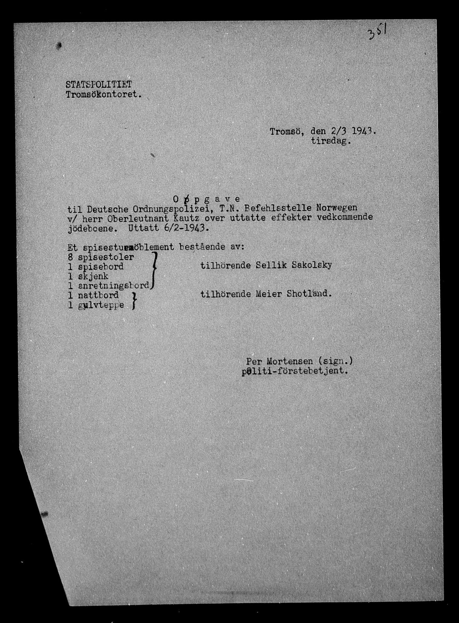 Justisdepartementet, Tilbakeføringskontoret for inndratte formuer, AV/RA-S-1564/H/Hc/Hcb/L0915: --, 1945-1947, p. 337