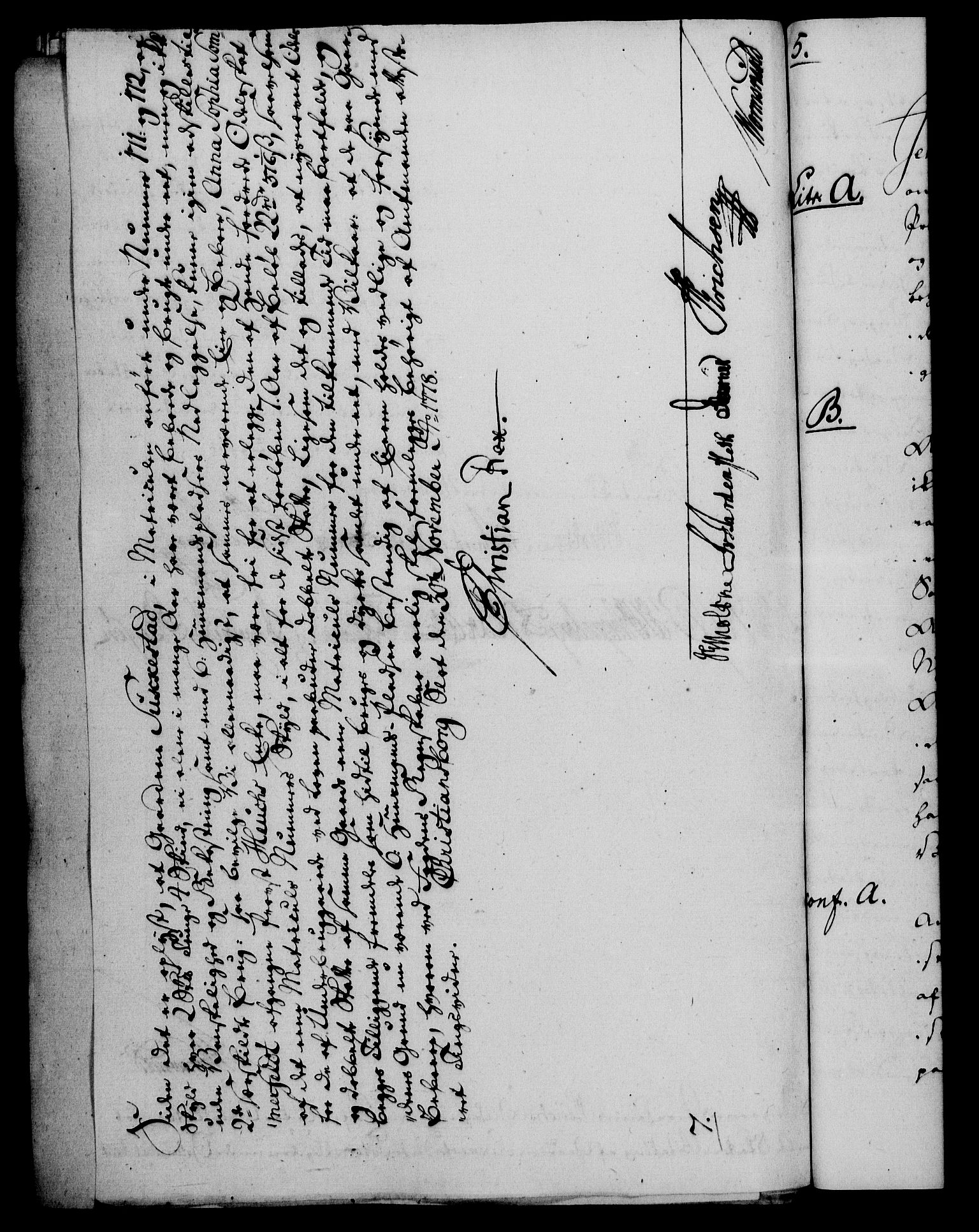 Rentekammeret, Kammerkanselliet, RA/EA-3111/G/Gf/Gfa/L0060: Norsk relasjons- og resolusjonsprotokoll (merket RK 52.60), 1778, p. 571