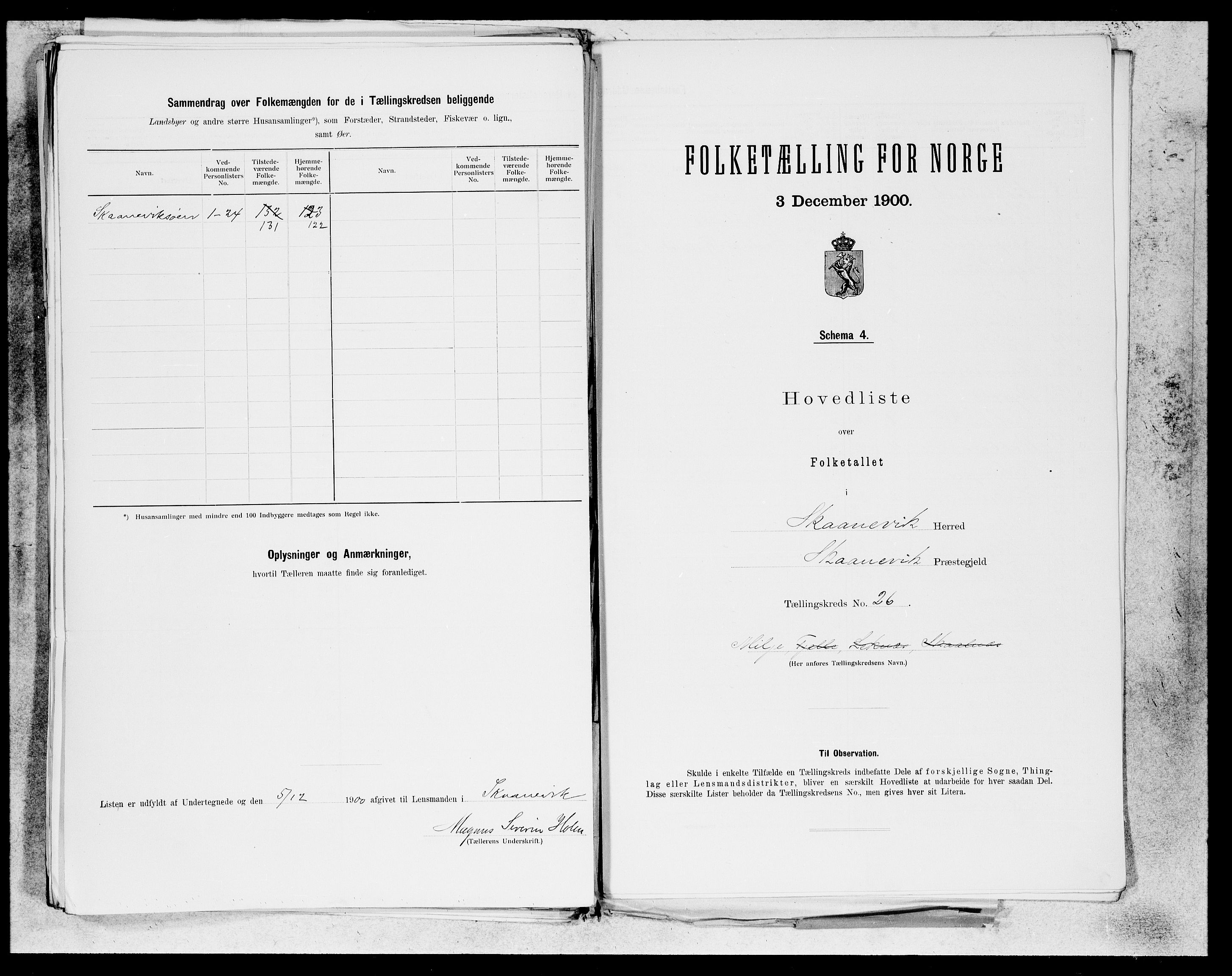 SAB, 1900 census for Skånevik, 1900, p. 51