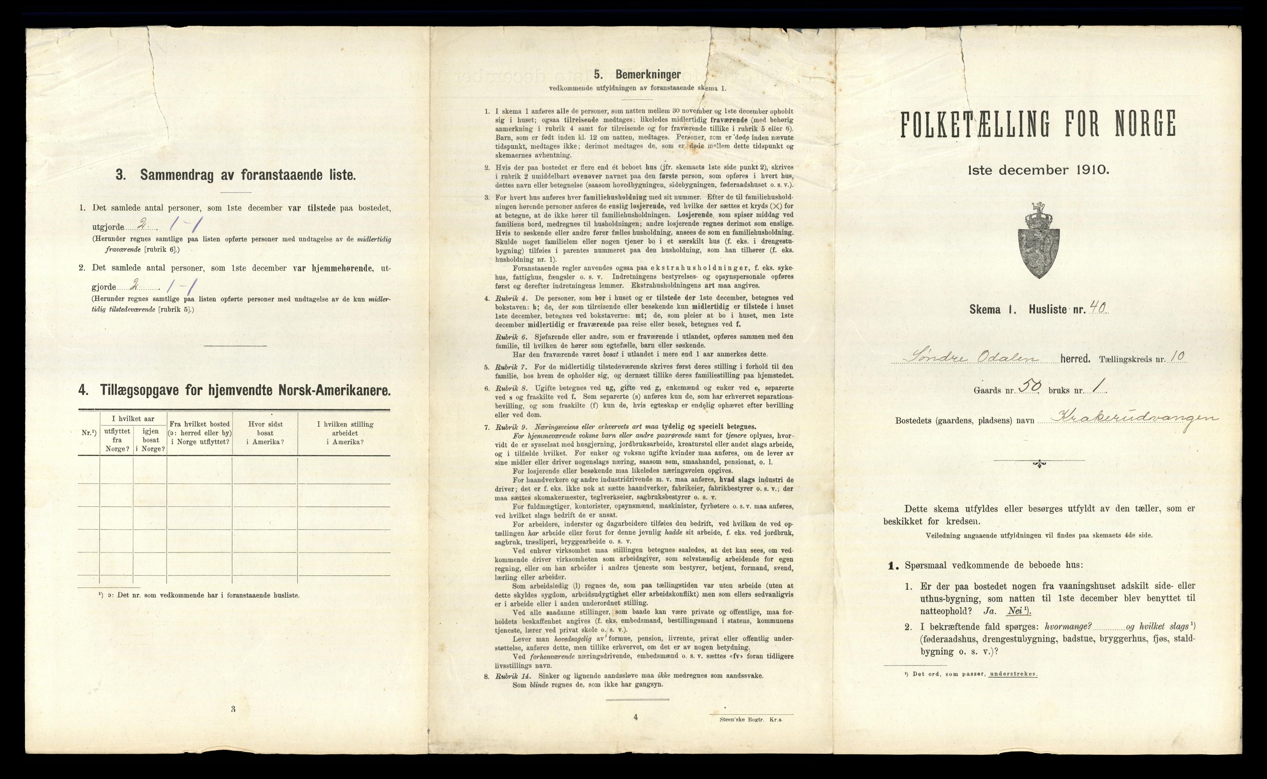 RA, 1910 census for Sør-Odal, 1910, p. 1720