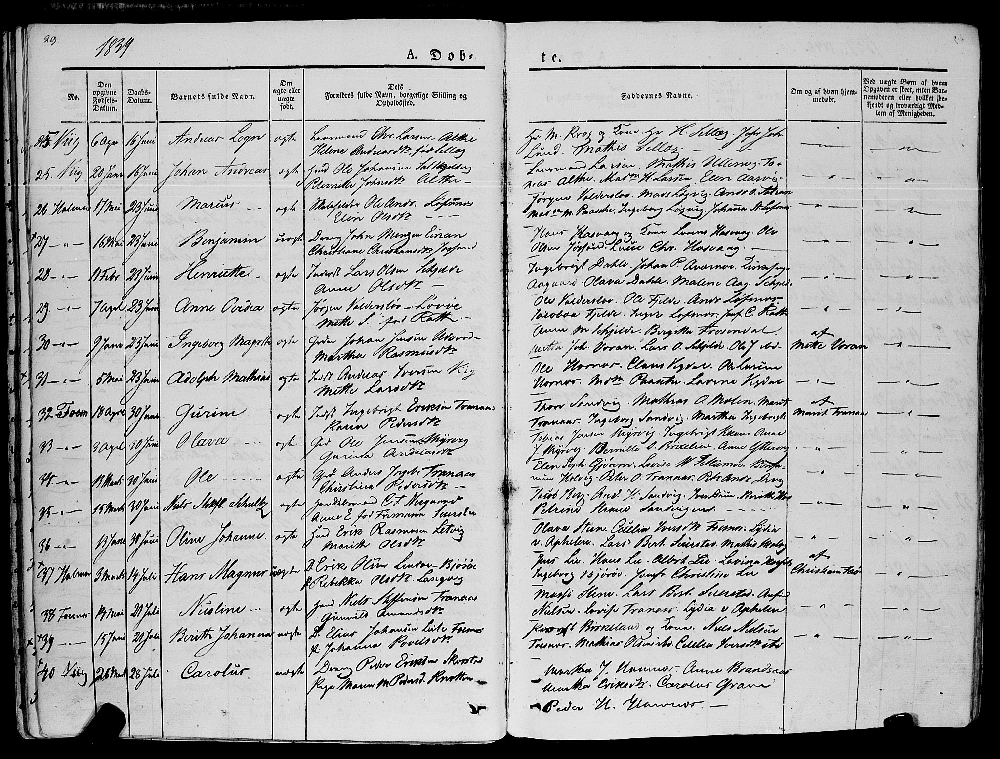 Ministerialprotokoller, klokkerbøker og fødselsregistre - Nord-Trøndelag, SAT/A-1458/773/L0614: Parish register (official) no. 773A05, 1831-1856, p. 29