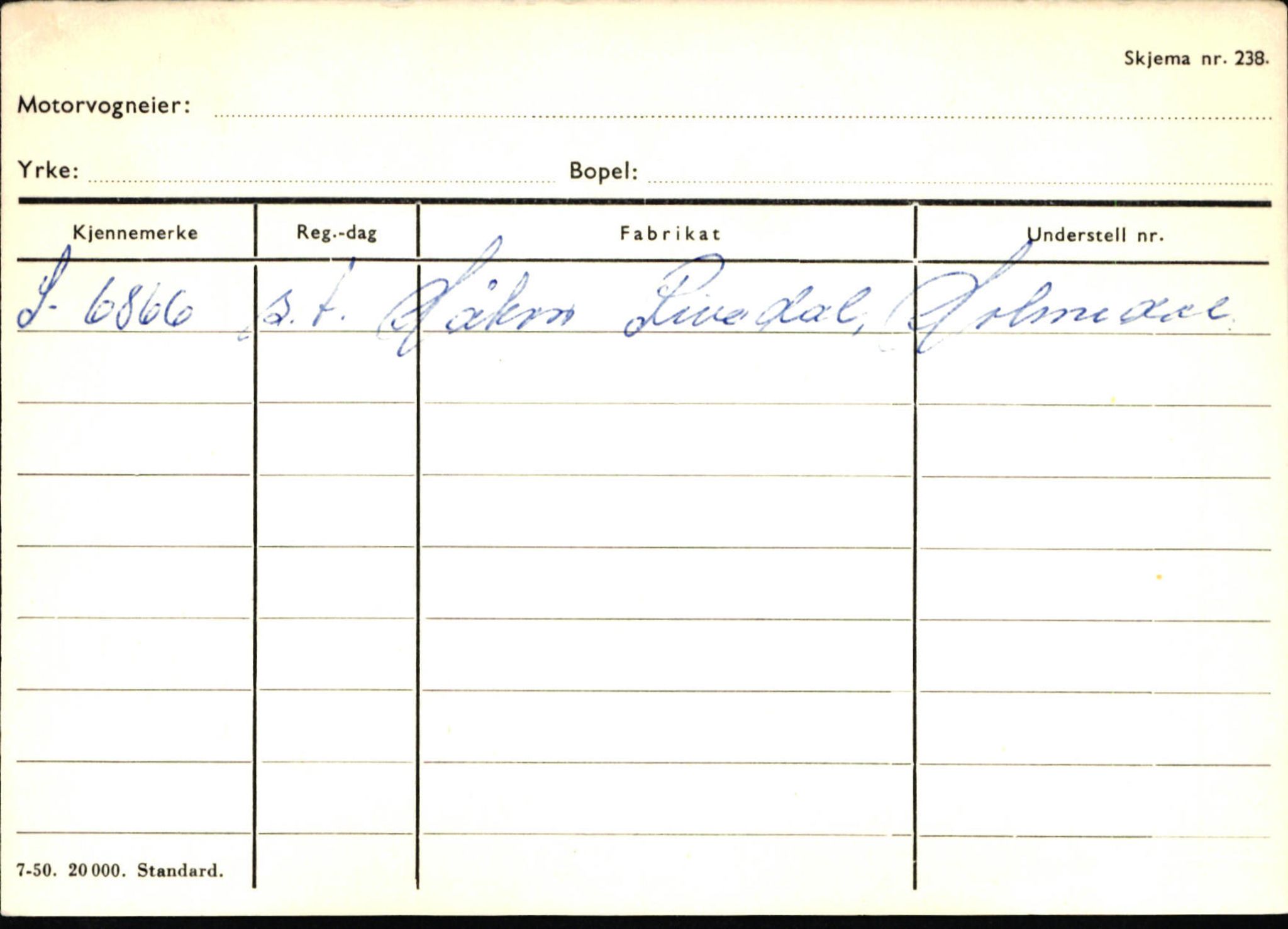 Statens vegvesen, Sogn og Fjordane vegkontor, AV/SAB-A-5301/4/F/L0132: Eigarregister Askvoll A-Å. Balestrand A-Å, 1945-1975, p. 1211