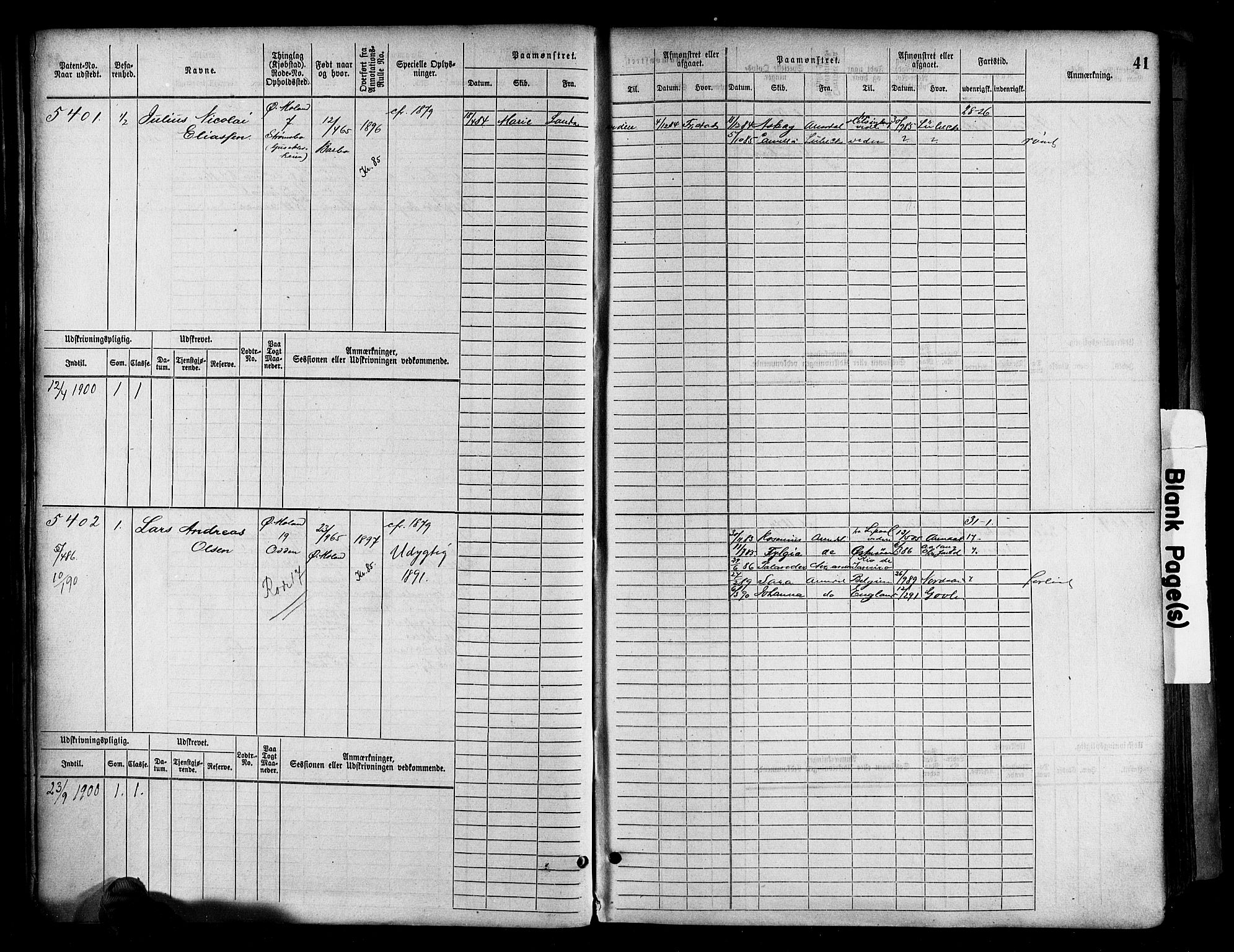 Arendal mønstringskrets, SAK/2031-0012/F/Fb/L0017: Hovedrulle A nr 5323-6076, S-15, 1884-1892, p. 42