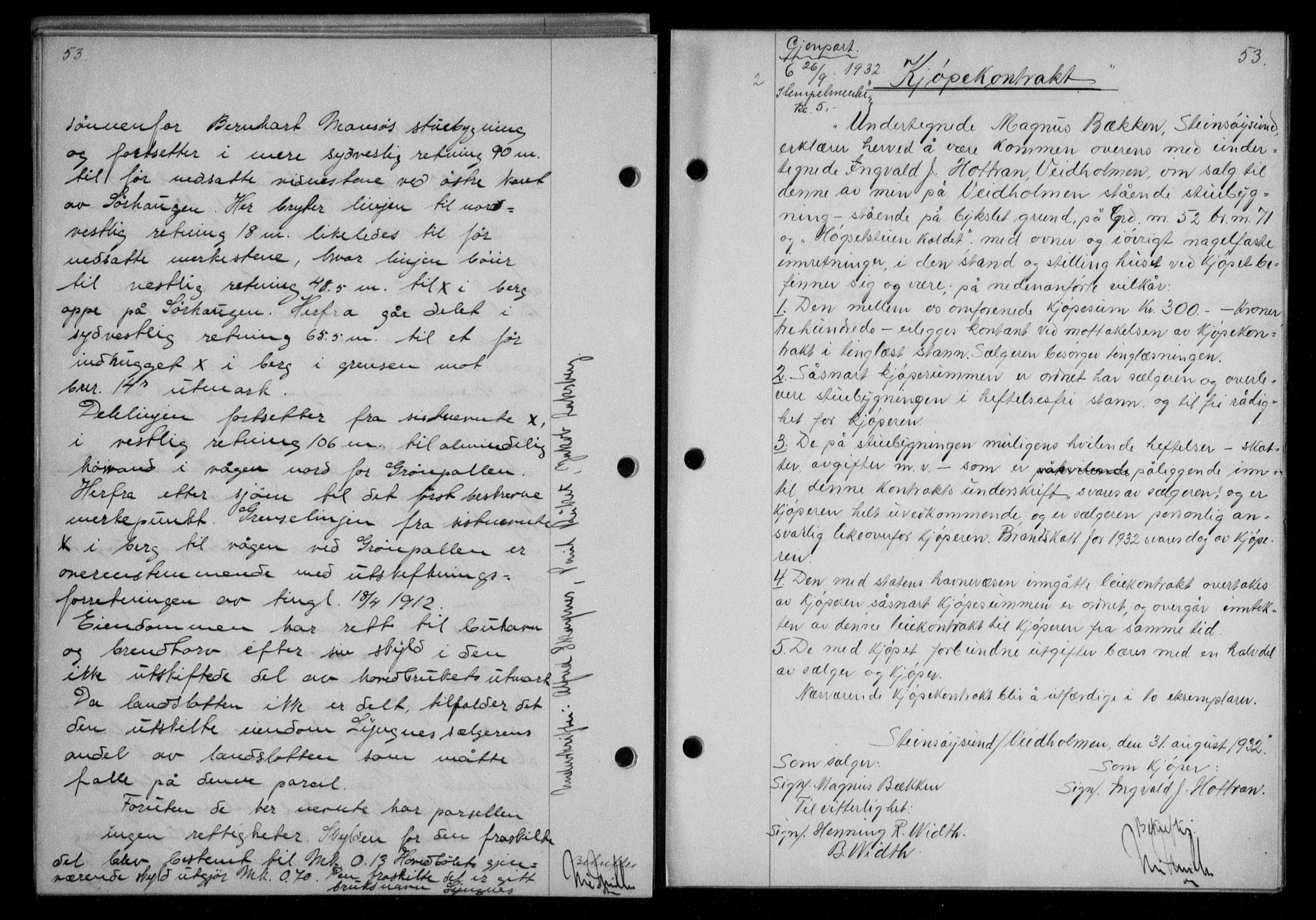 Nordmøre sorenskriveri, AV/SAT-A-4132/1/2/2Ca/L0076: Mortgage book no. 66, 1932-1933, Deed date: 26.09.1932