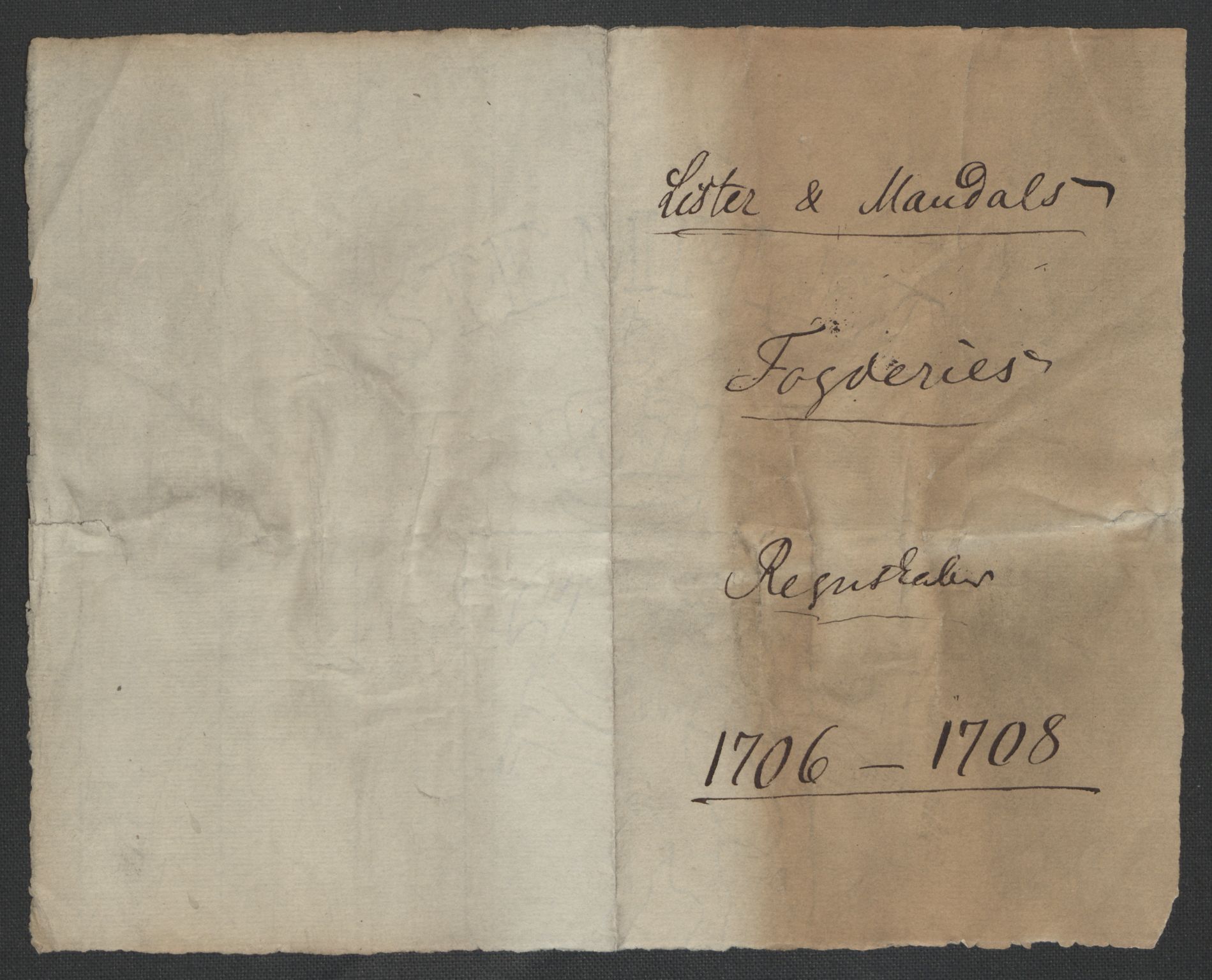 Rentekammeret inntil 1814, Reviderte regnskaper, Fogderegnskap, AV/RA-EA-4092/R43/L2551: Fogderegnskap Lista og Mandal, 1705-1709, p. 236