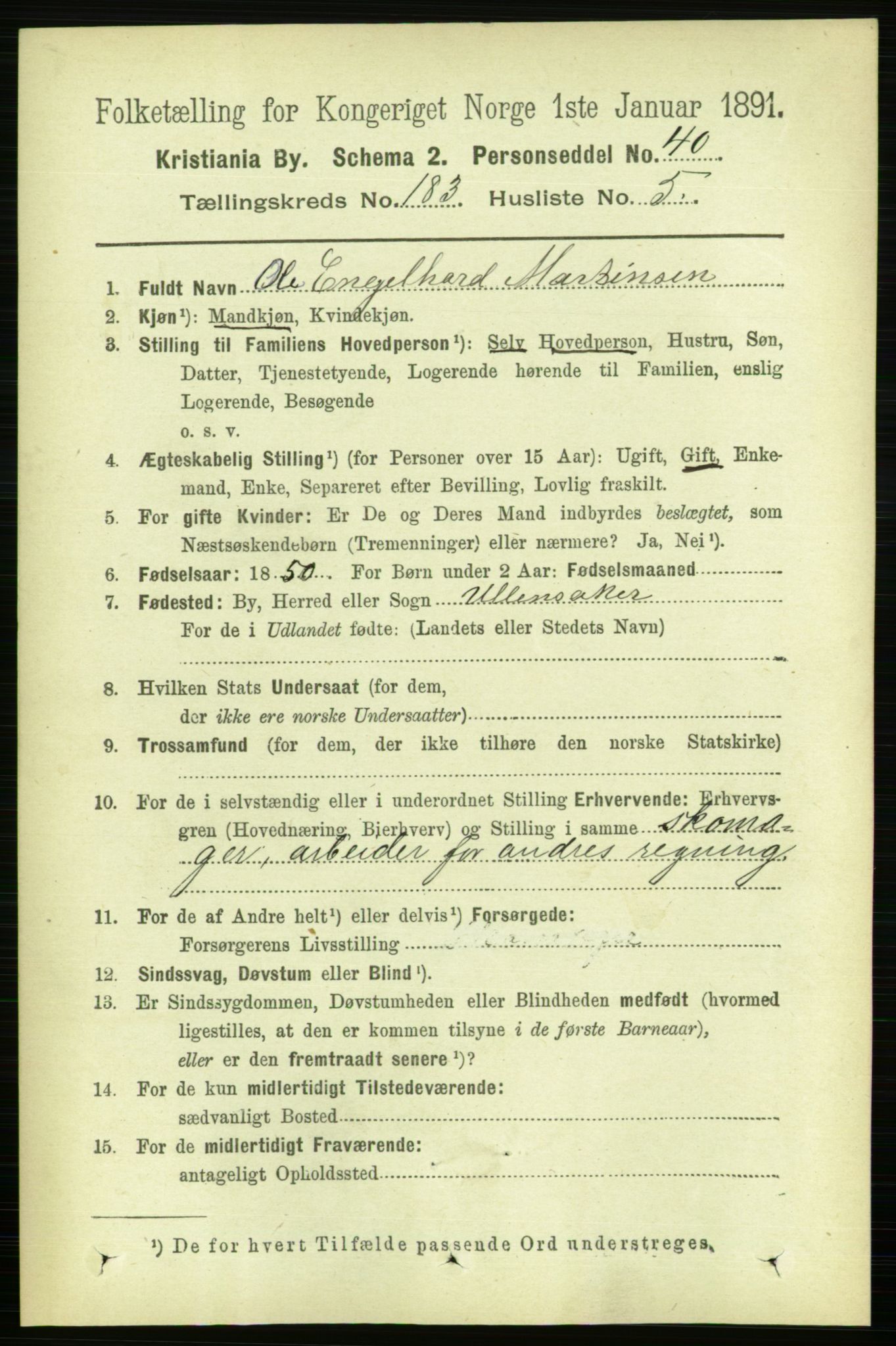 RA, 1891 census for 0301 Kristiania, 1891, p. 109453
