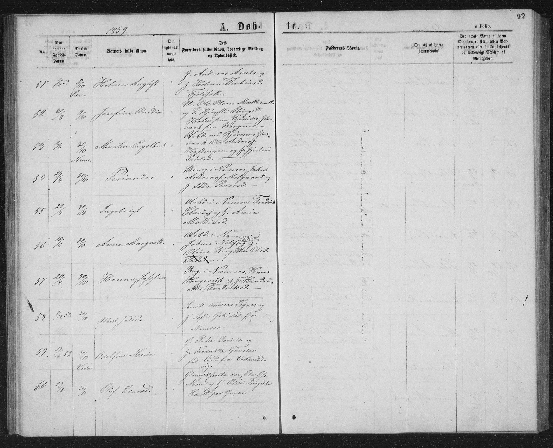 Ministerialprotokoller, klokkerbøker og fødselsregistre - Nord-Trøndelag, AV/SAT-A-1458/768/L0566: Parish register (official) no. 768A01, 1836-1865, p. 92