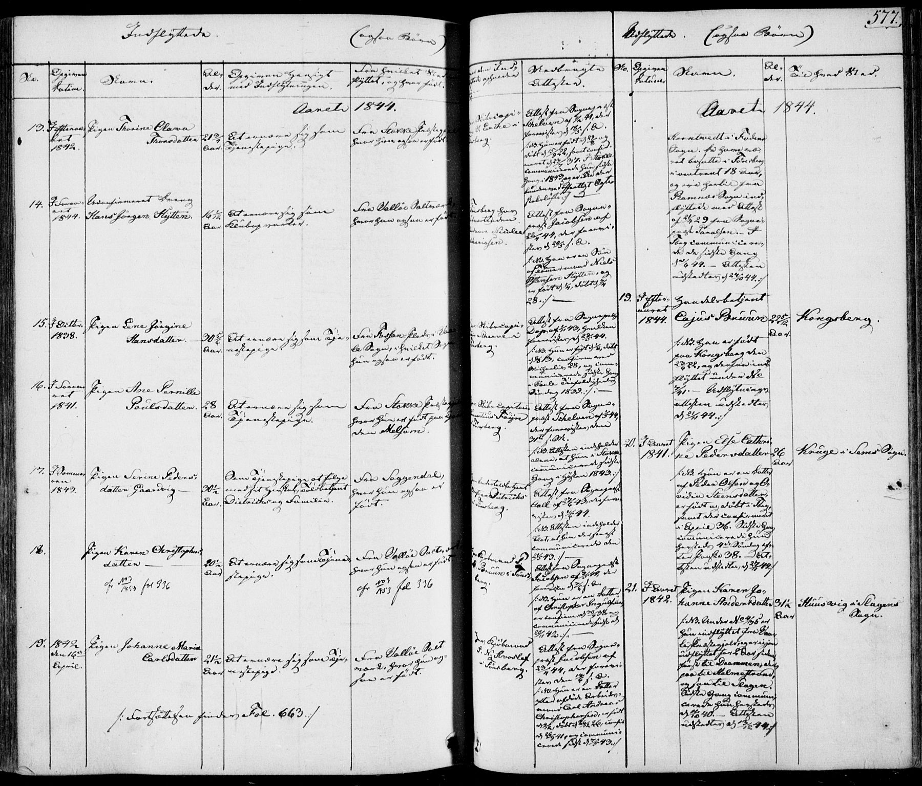 Tønsberg kirkebøker, AV/SAKO-A-330/F/Fa/L0006: Parish register (official) no. I 6, 1836-1844, p. 577