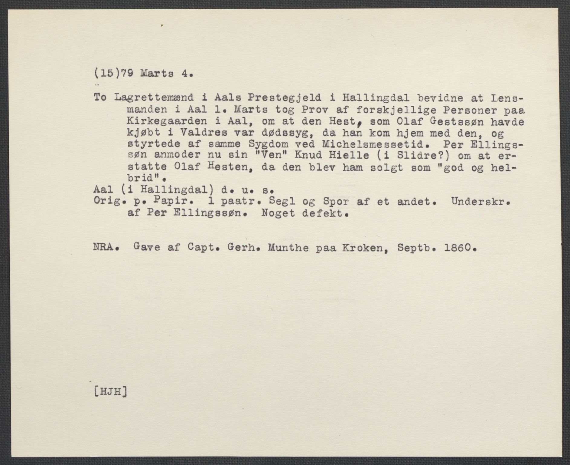 Riksarkivets diplomsamling, AV/RA-EA-5965/F02/L0081: Dokumenter, 1579, p. 11
