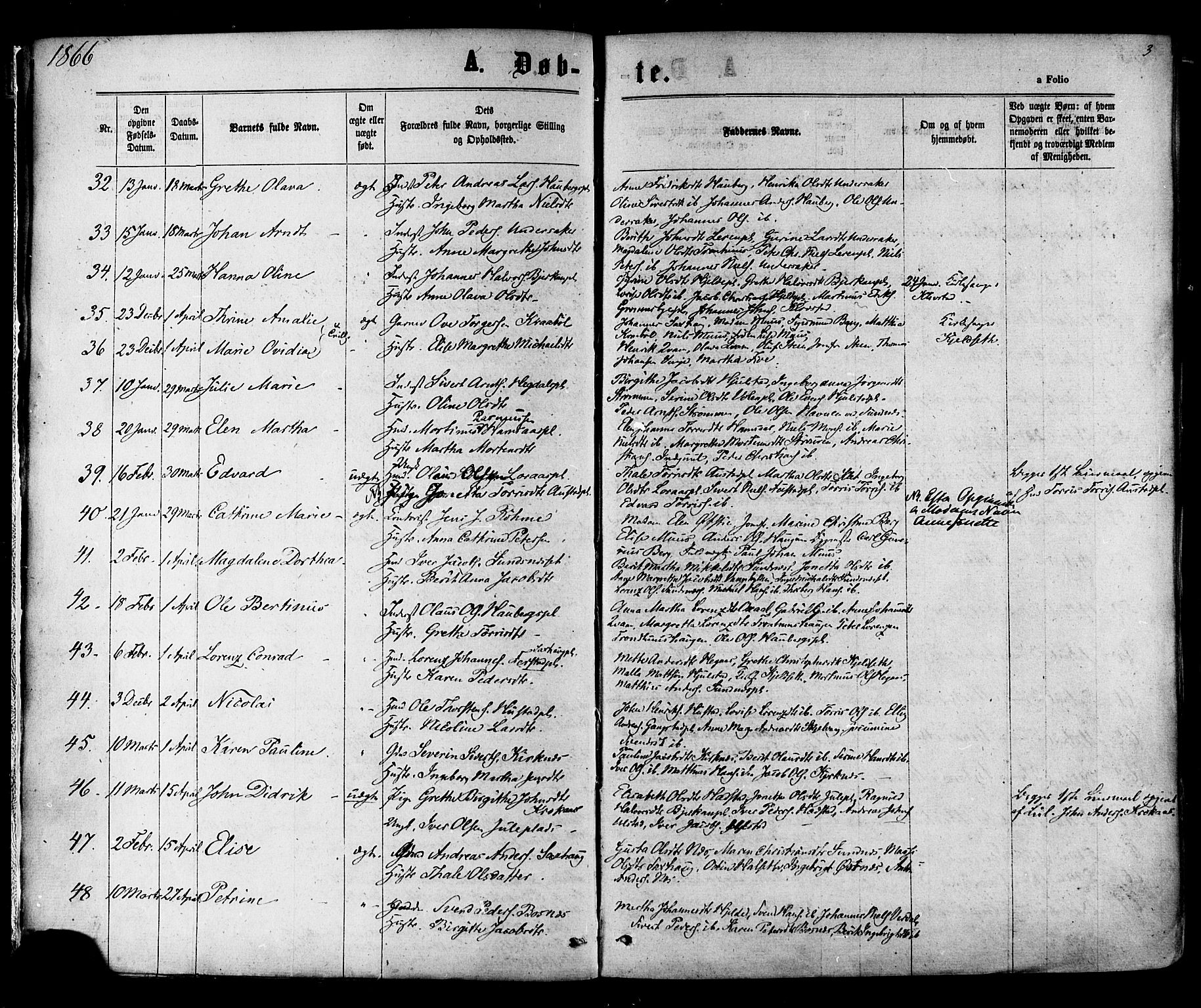 Ministerialprotokoller, klokkerbøker og fødselsregistre - Nord-Trøndelag, AV/SAT-A-1458/730/L0284: Parish register (official) no. 730A09, 1866-1878, p. 3