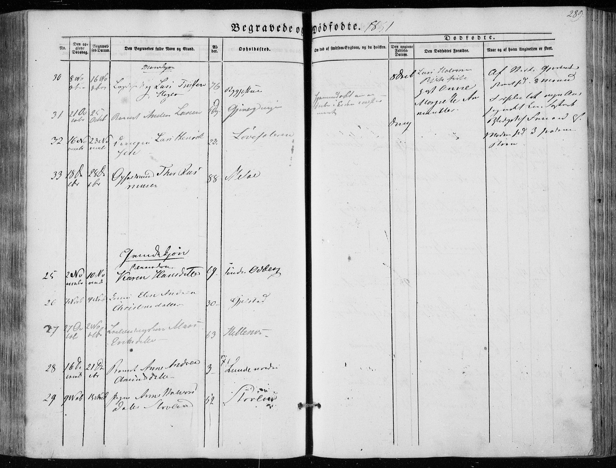 Hedrum kirkebøker, AV/SAKO-A-344/F/Fa/L0006: Parish register (official) no. I 6, 1849-1857, p. 289