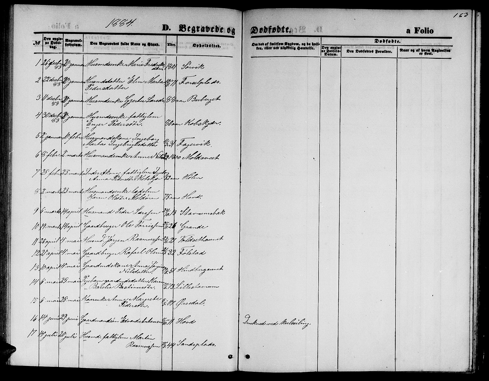 Ministerialprotokoller, klokkerbøker og fødselsregistre - Nord-Trøndelag, SAT/A-1458/744/L0422: Parish register (copy) no. 744C01, 1871-1885, p. 163