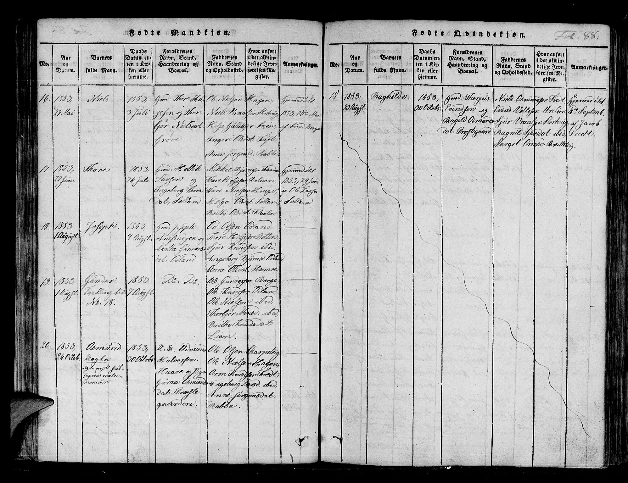 Røldal sokneprestembete, SAB/A-100247: Parish register (official) no. A 2, 1817-1856, p. 88