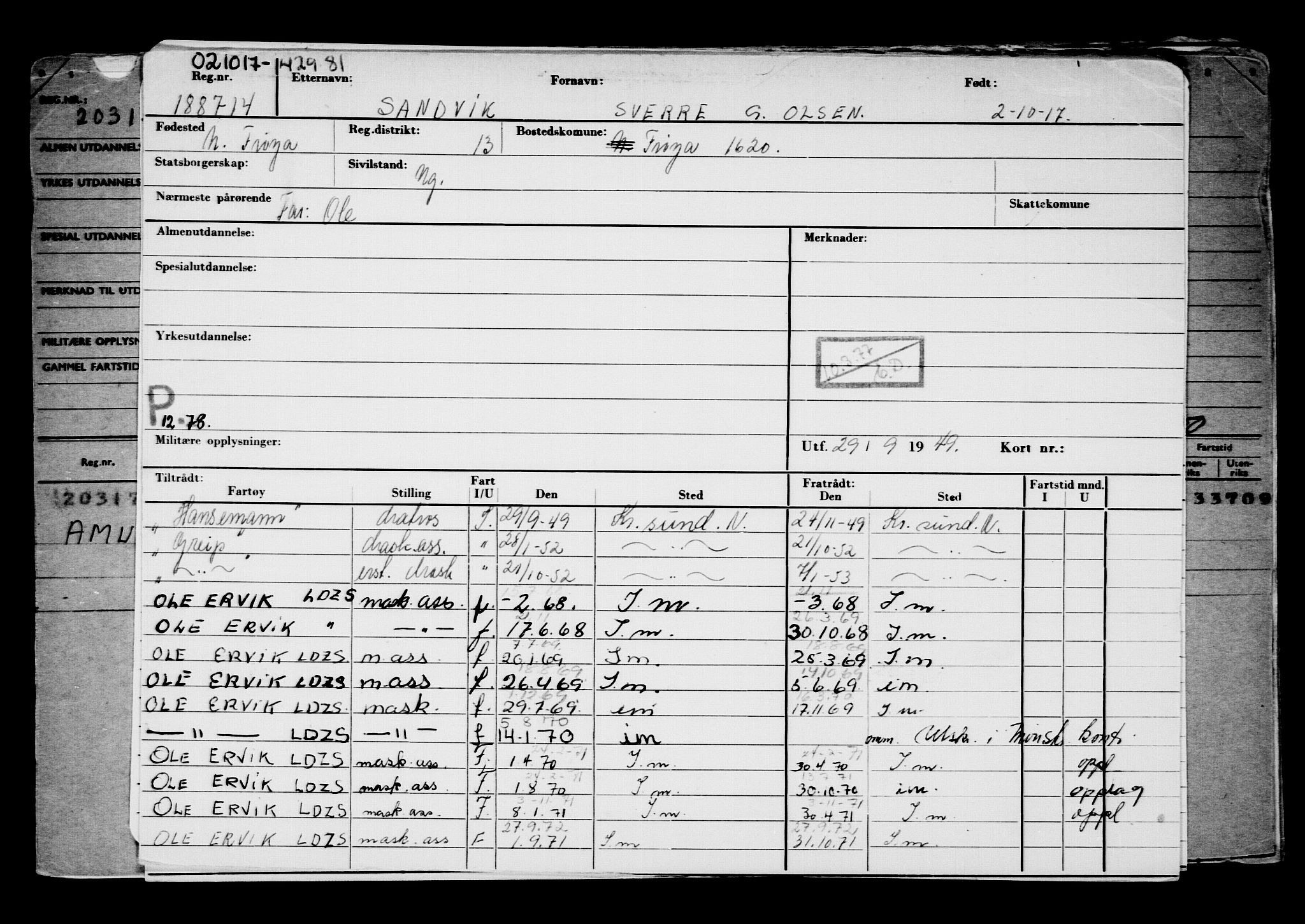 Direktoratet for sjømenn, AV/RA-S-3545/G/Gb/L0152: Hovedkort, 1917, p. 282