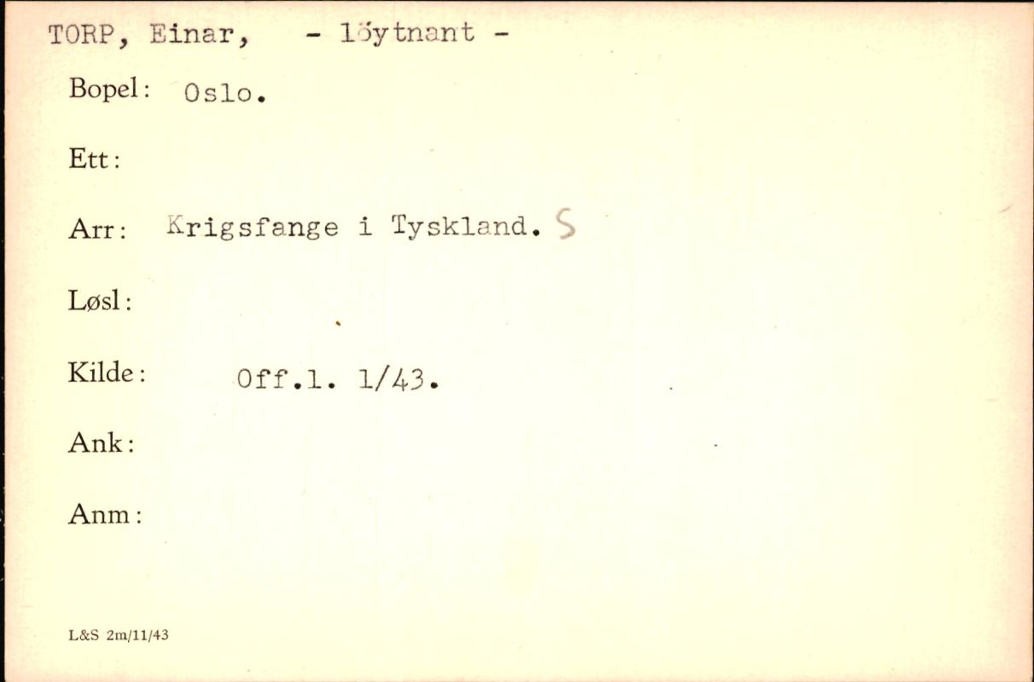 Forsvaret, Forsvarets krigshistoriske avdeling, AV/RA-RAFA-2017/Y/Yf/L0200: II-C-11-2102  -  Norske krigsfanger i Tyskland, 1940-1945, p. 1067