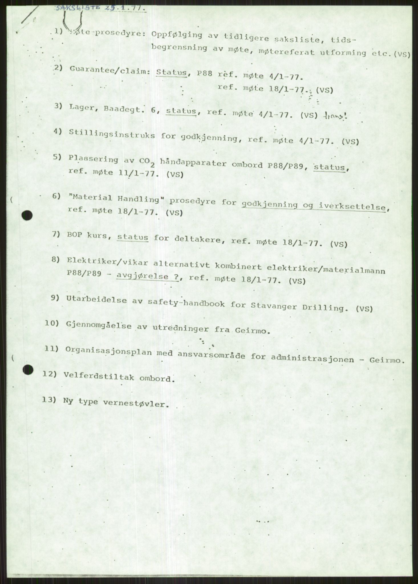 Pa 1503 - Stavanger Drilling AS, SAST/A-101906/D/L0005: Korrespondanse og saksdokumenter, 1974-1985, p. 276