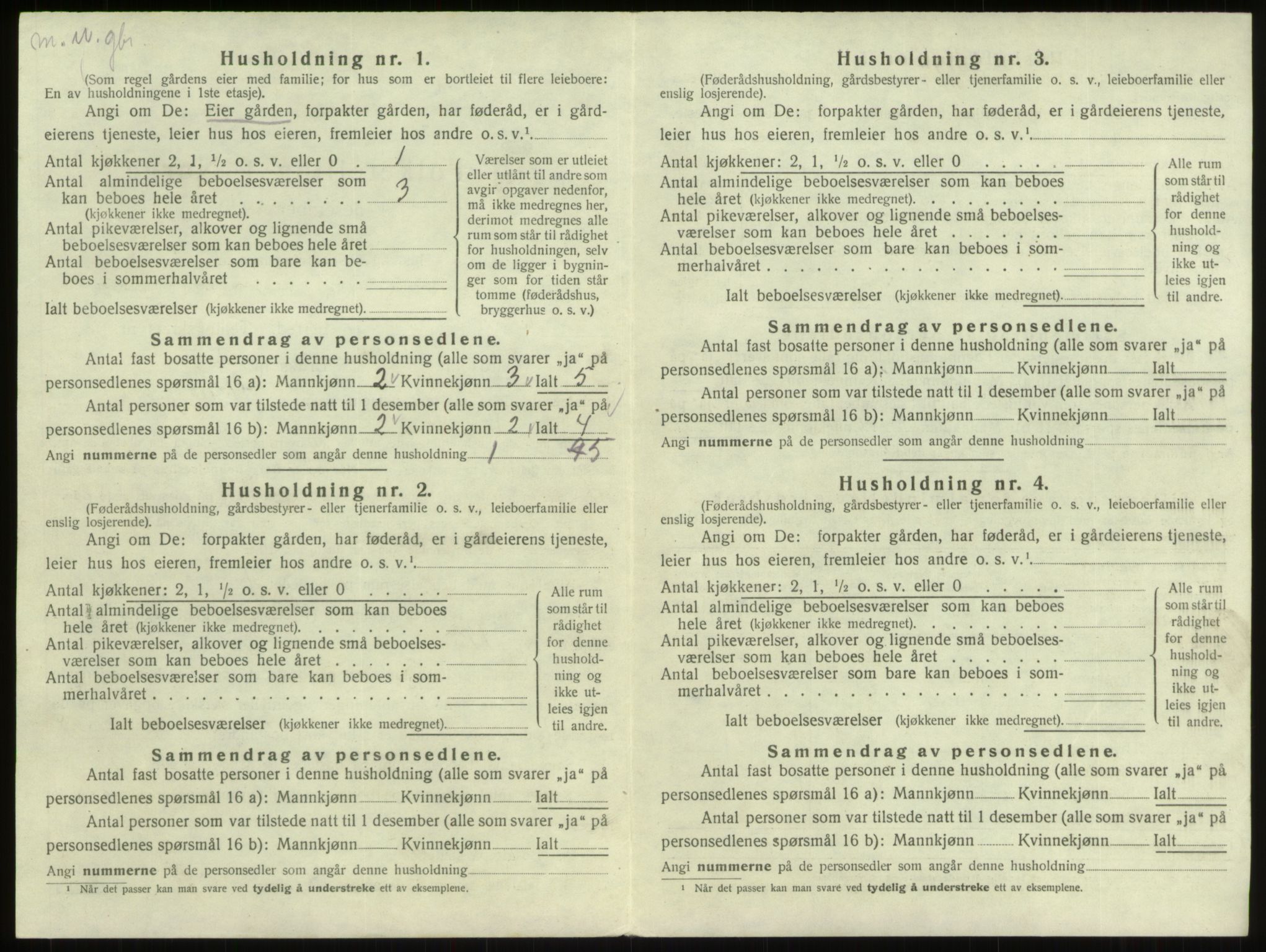 SAB, 1920 census for Breim, 1920, p. 204