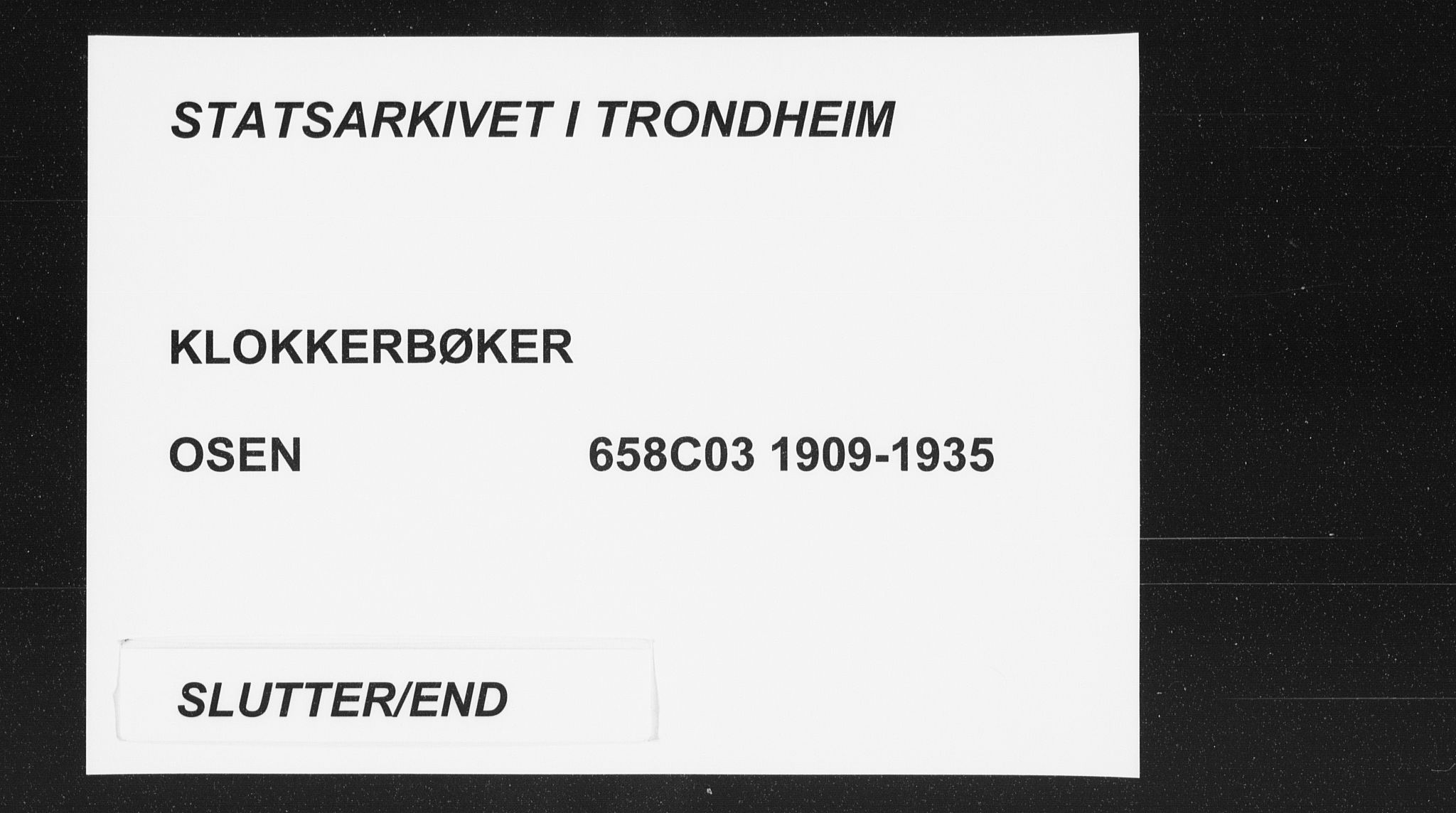 Ministerialprotokoller, klokkerbøker og fødselsregistre - Sør-Trøndelag, SAT/A-1456/658/L0727: Parish register (copy) no. 658C03, 1909-1935