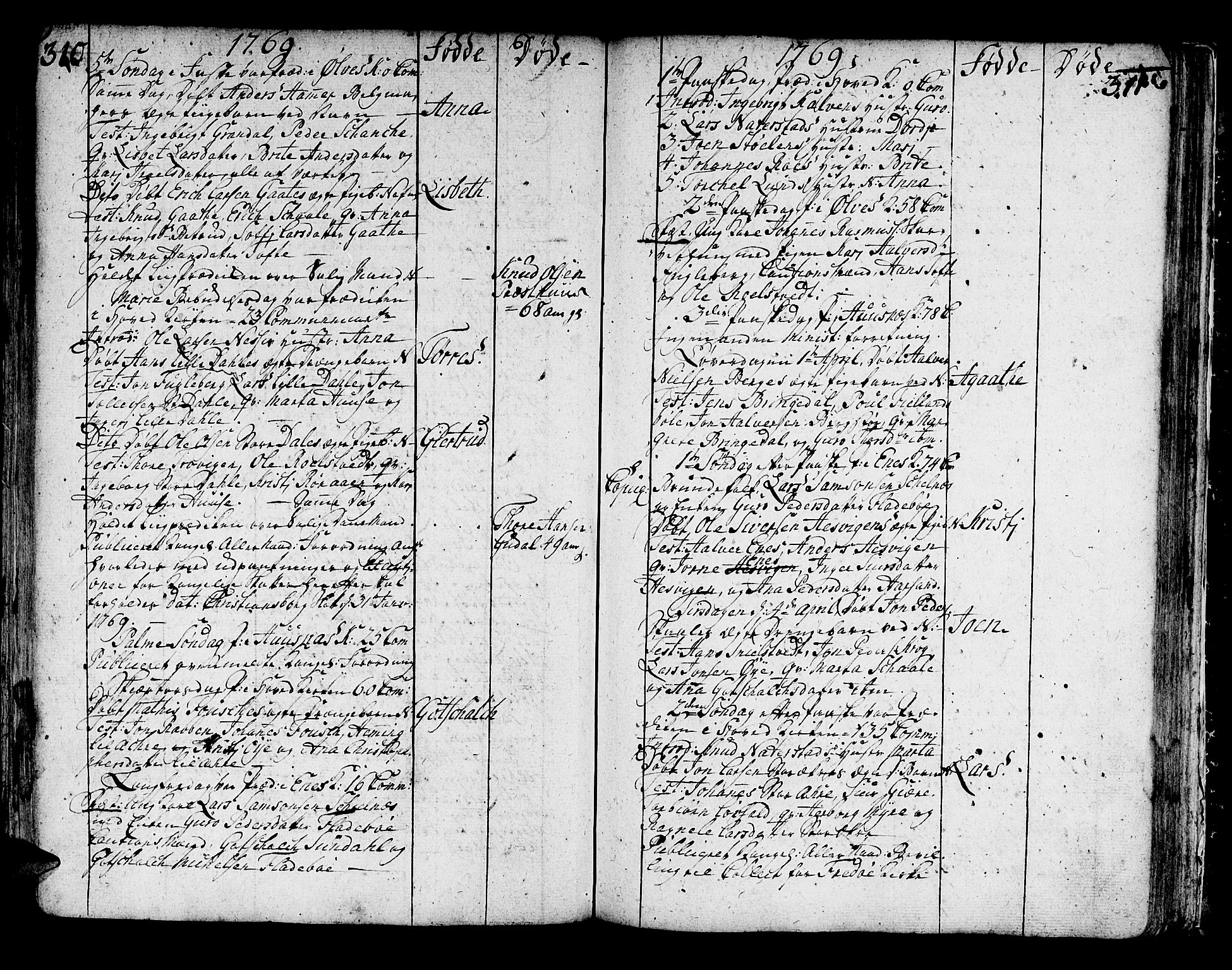 Kvinnherad sokneprestembete, SAB/A-76401/H/Haa: Parish register (official) no. A 3, 1754-1777, p. 310-311