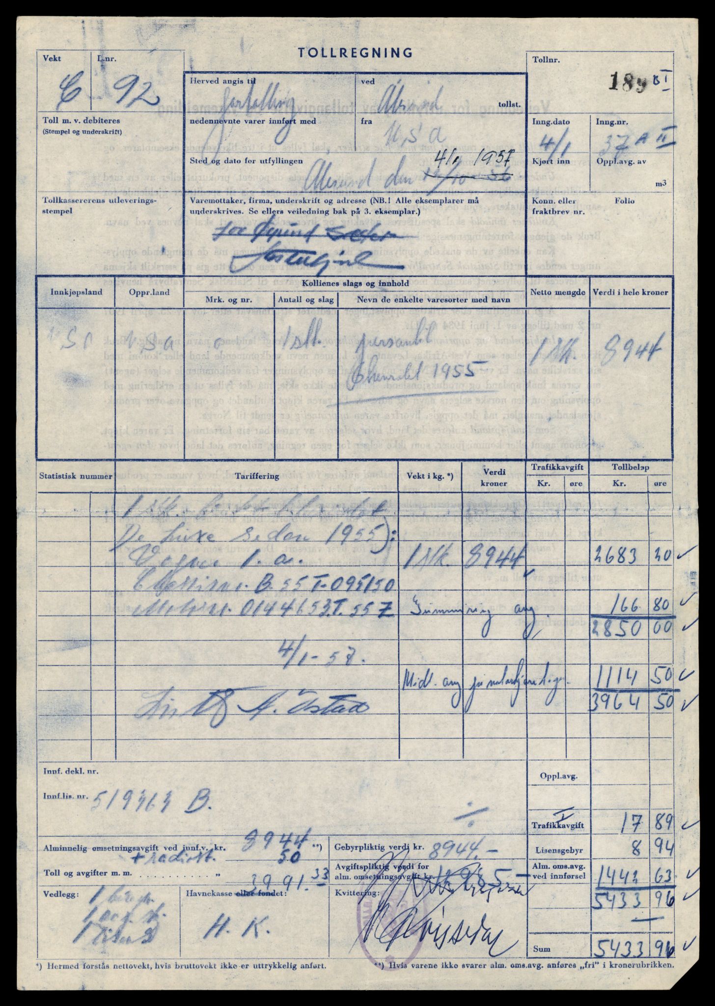 Møre og Romsdal vegkontor - Ålesund trafikkstasjon, AV/SAT-A-4099/F/Fe/L0042: Registreringskort for kjøretøy T 13906 - T 14079, 1927-1998, p. 3039