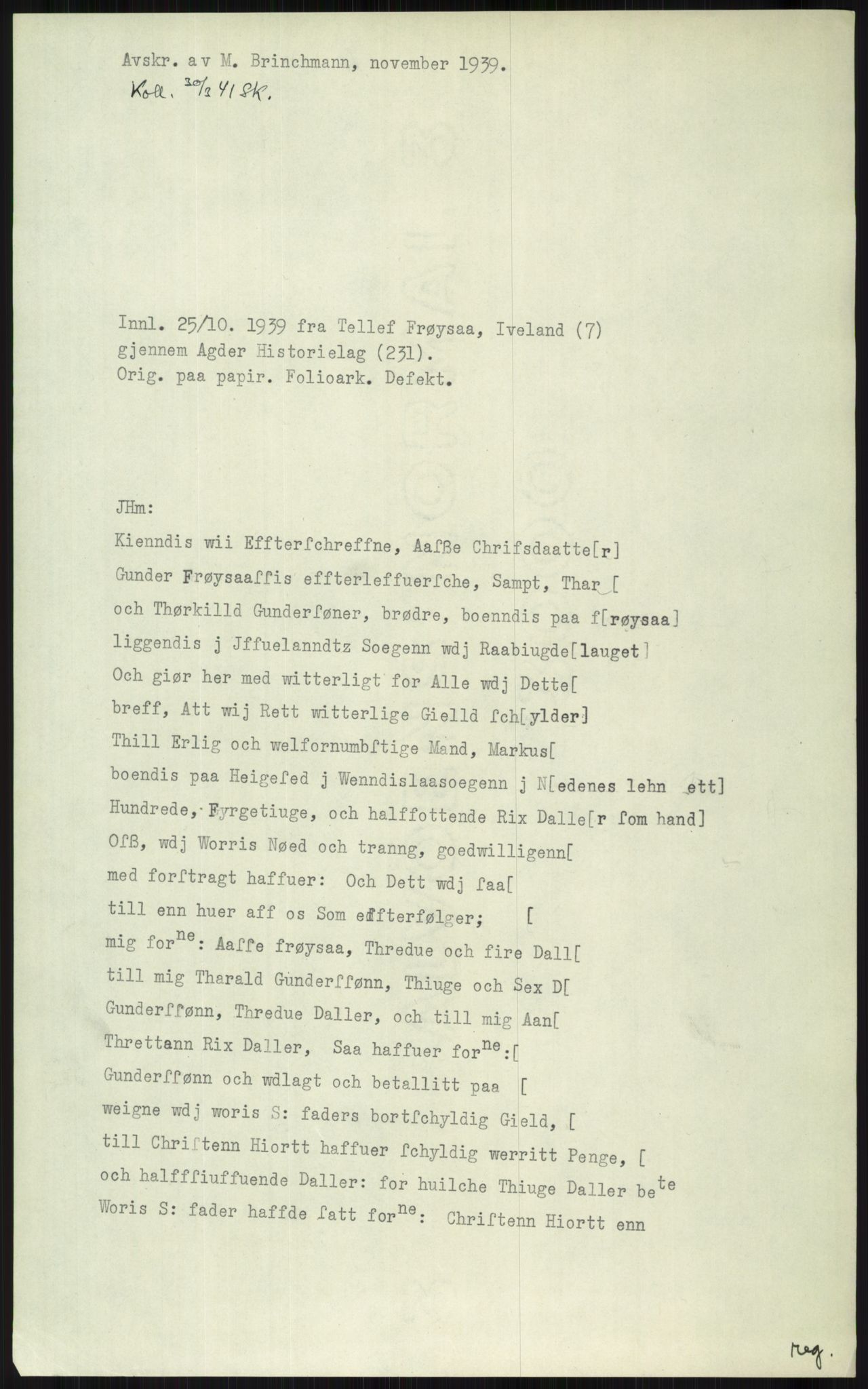 Samlinger til kildeutgivelse, Diplomavskriftsamlingen, AV/RA-EA-4053/H/Ha, p. 2253