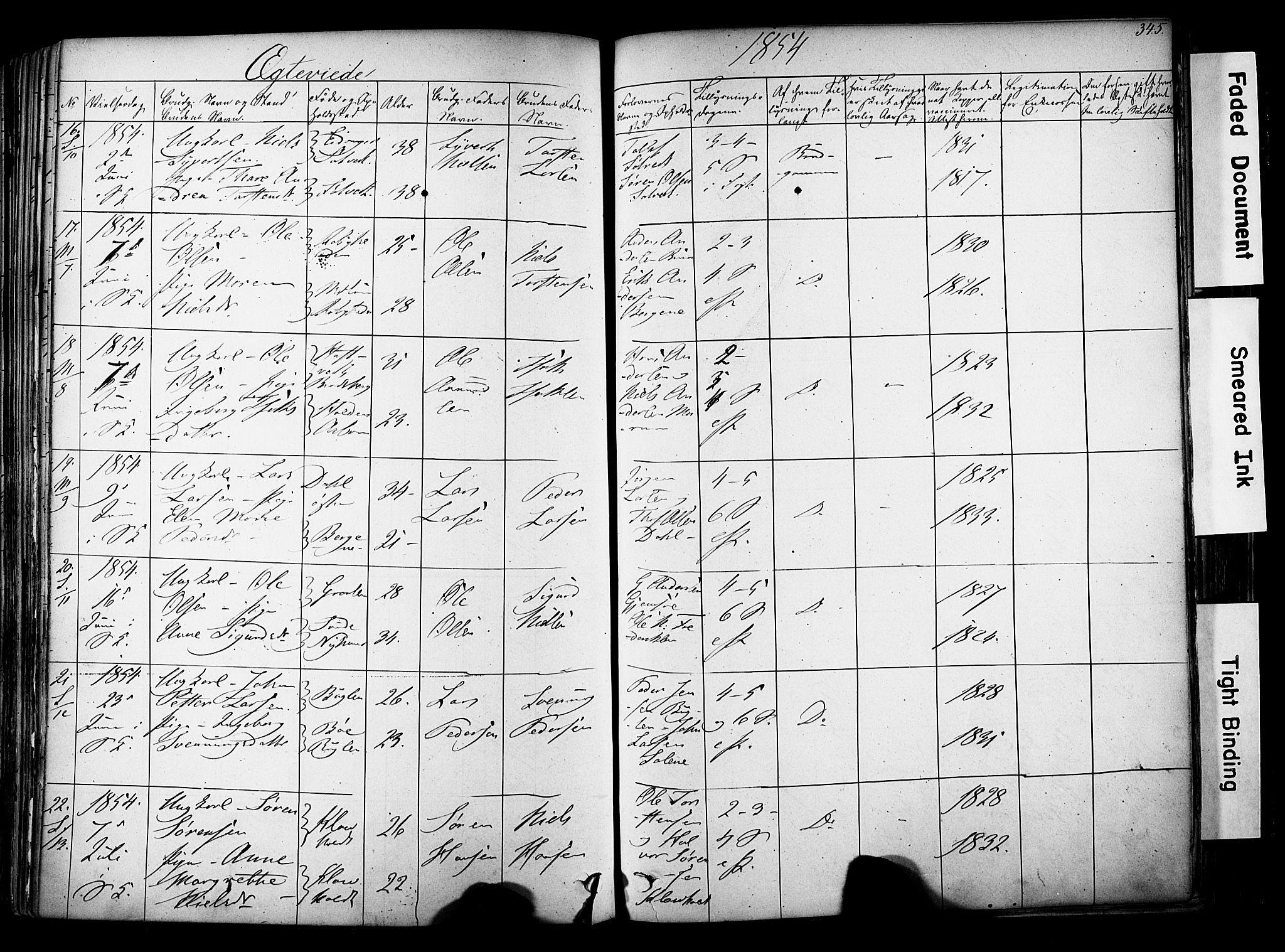 Solum kirkebøker, SAKO/A-306/F/Fa/L0006: Parish register (official) no. I 6, 1844-1855, p. 345