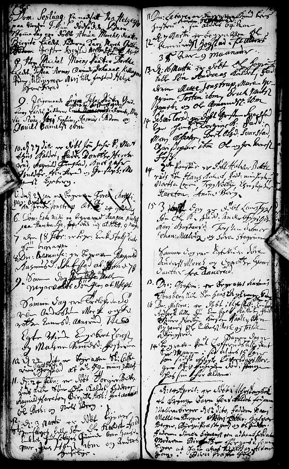 Aurskog prestekontor Kirkebøker, SAO/A-10304a/F/Fa/L0001: Parish register (official) no. I 1, 1707-1735, p. 148-149
